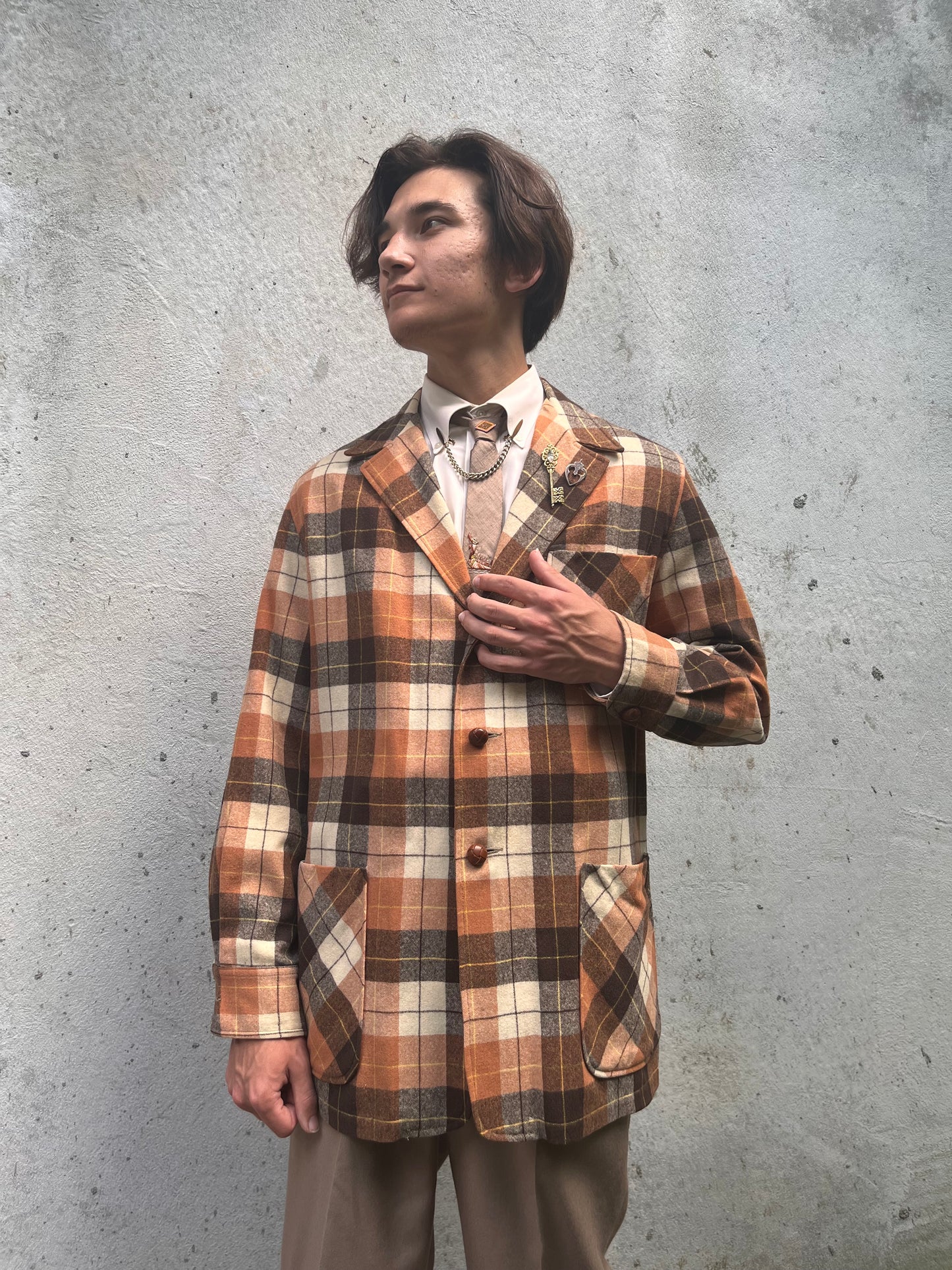 1980s Meeting Street Off-white Cotton Button-up