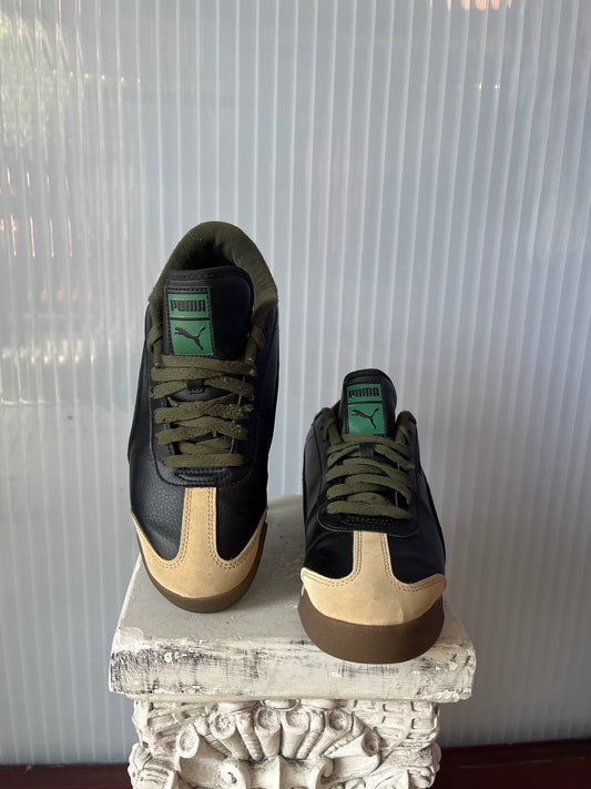 Puma Roma 70s Black/Psych Green Sneakers
