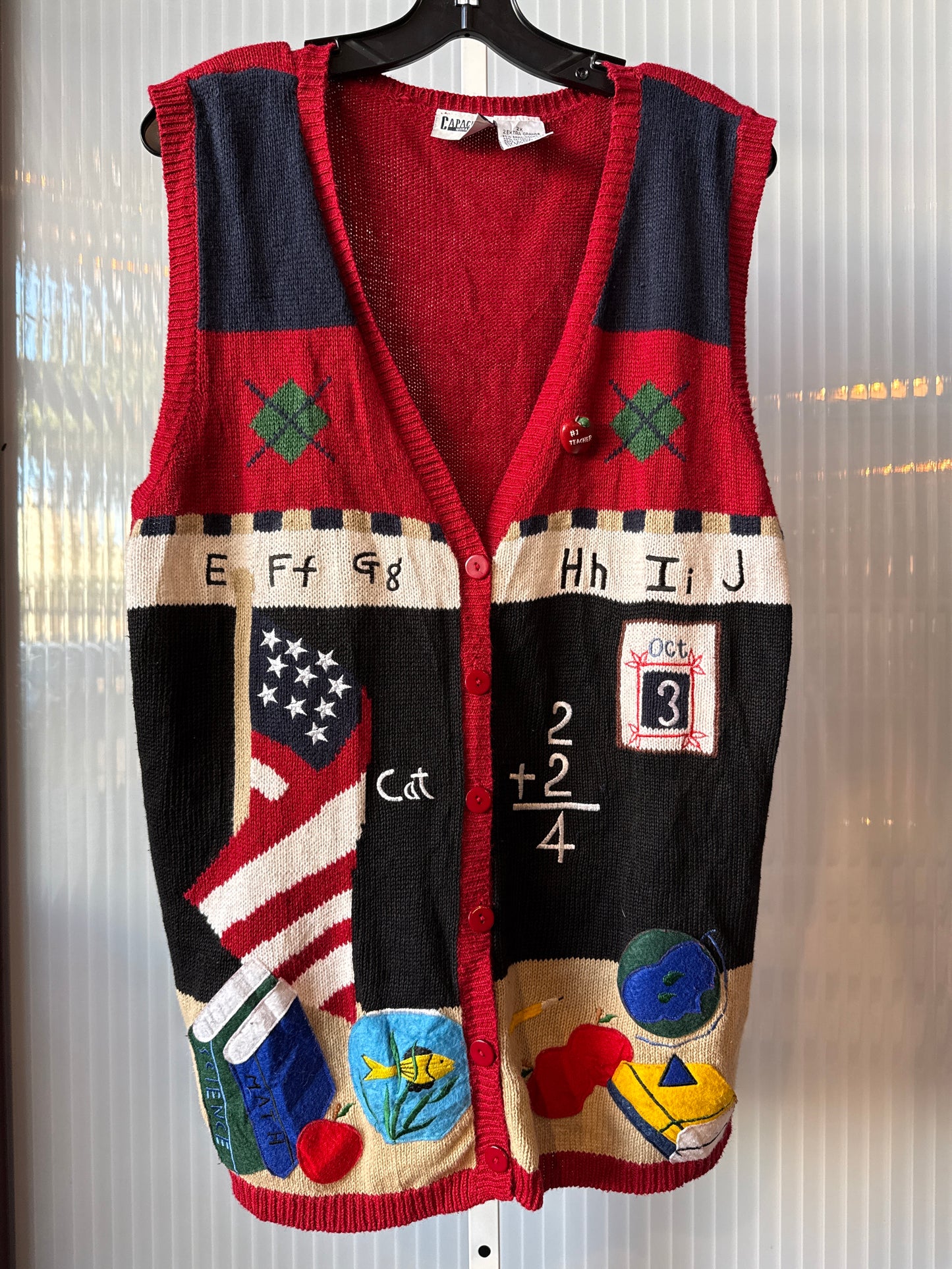 1980s Teacher Knit Sweater Vest