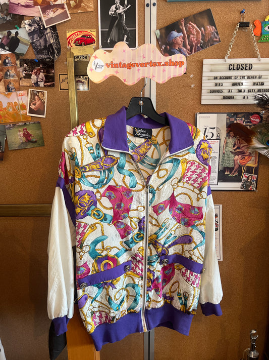 1980s Silver Threads Windbreaker