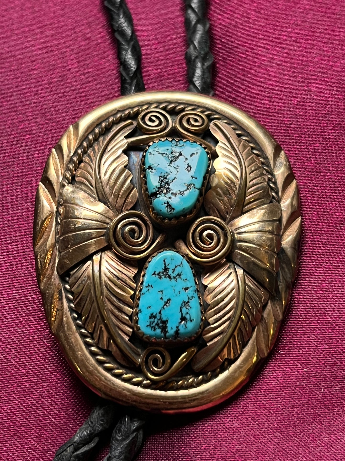 Gold & Turquoise Bolo Tie