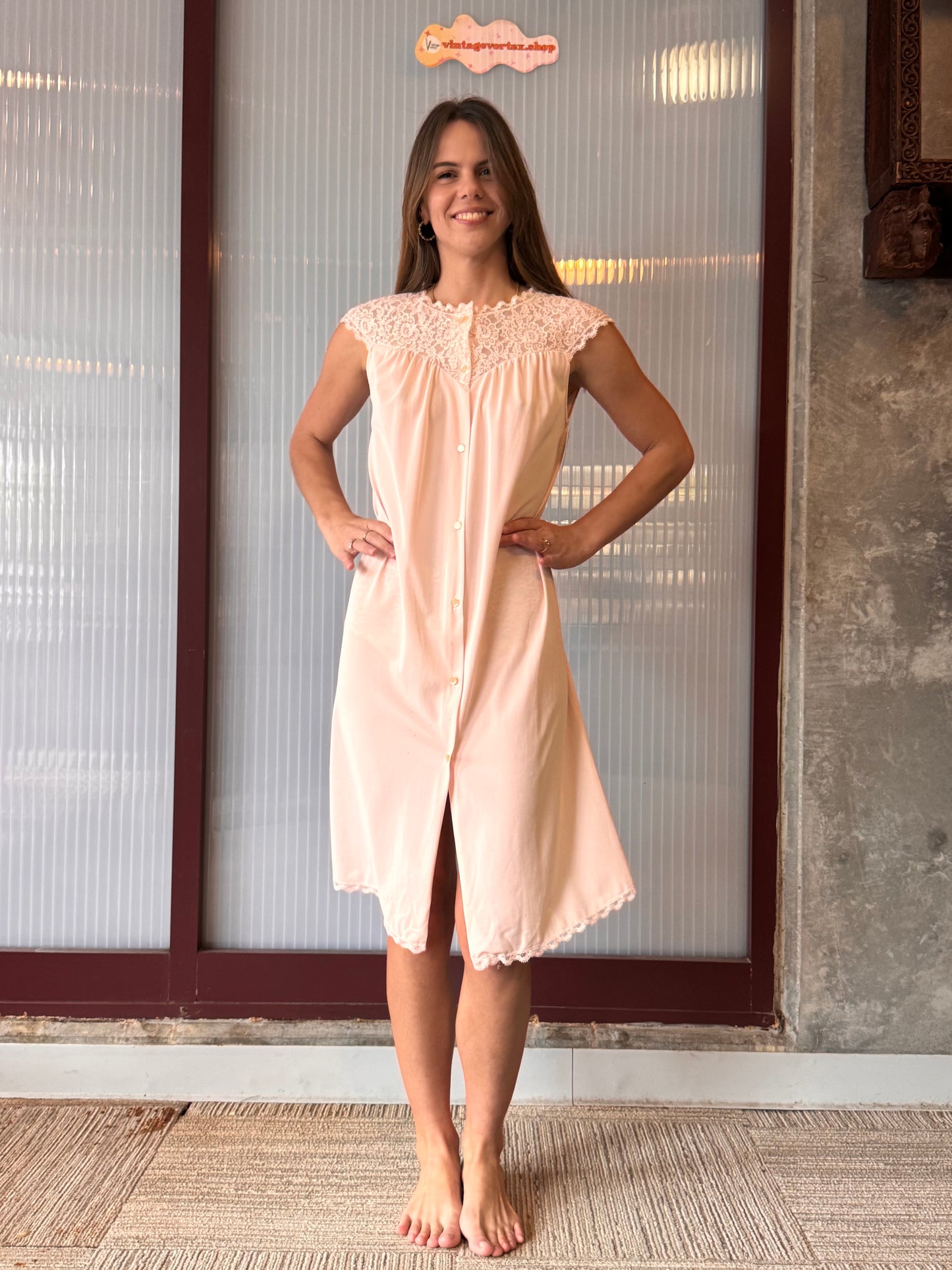 1960s Formfit Rogers Pink Nightgown