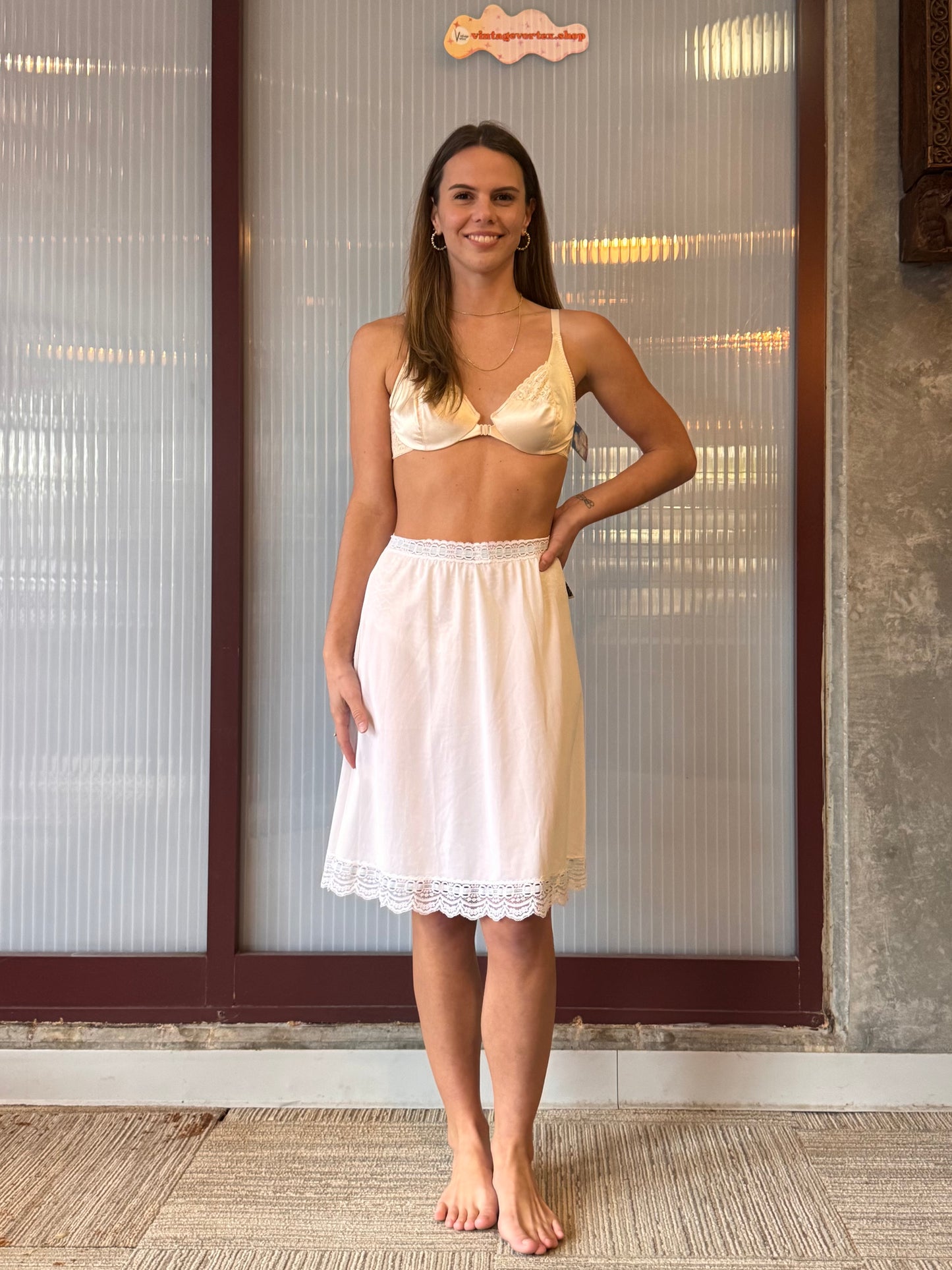 1970s Olga White Skirt Slip