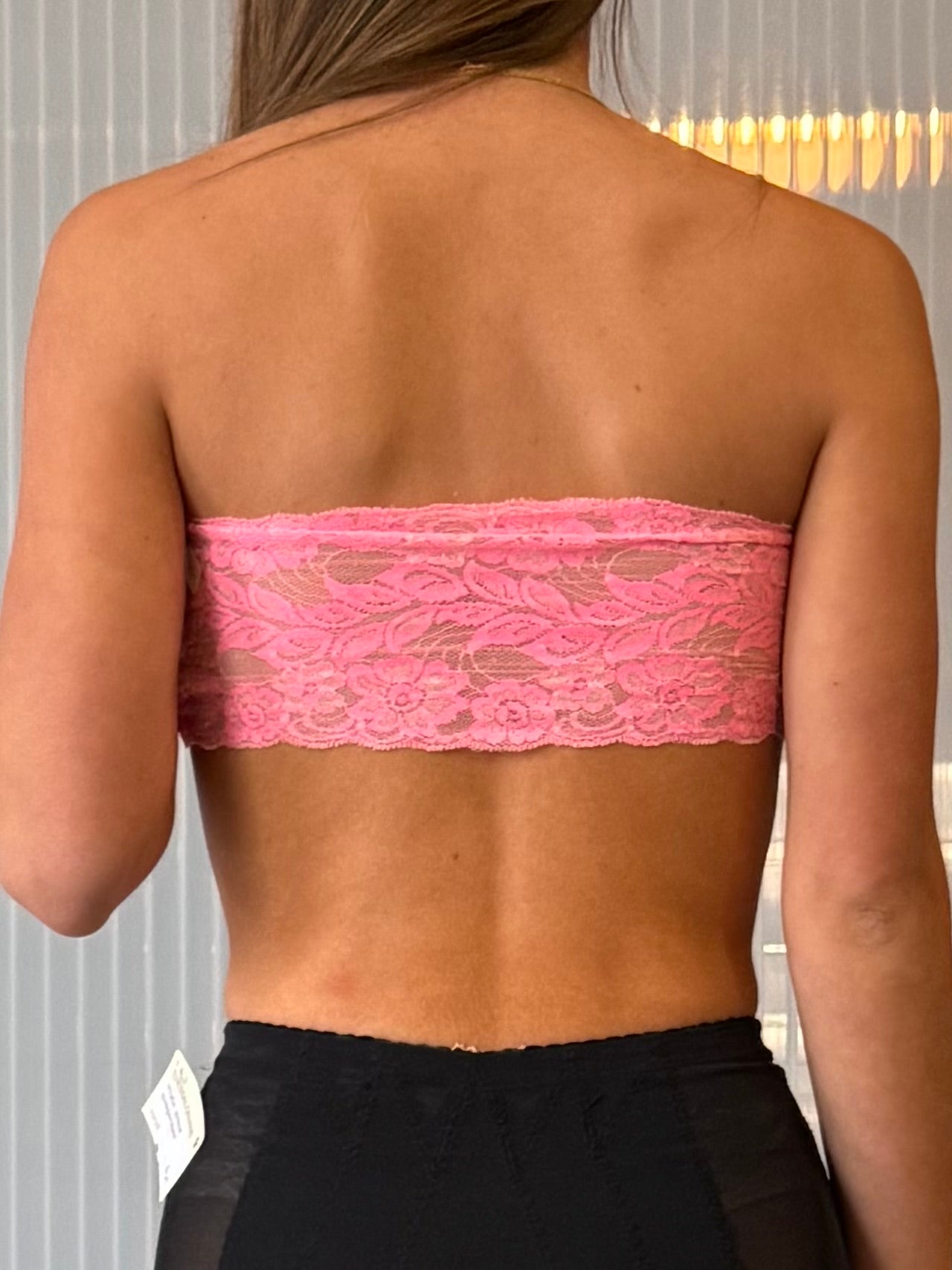 1990s Miami Style Pink Bandeau Bra