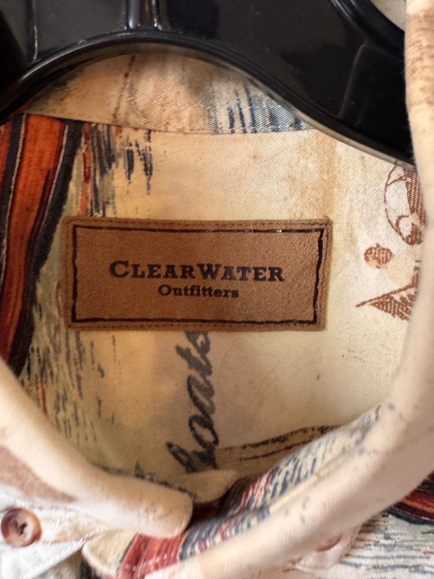 2000s Vintage Motorboats Cream Button Down Shirt