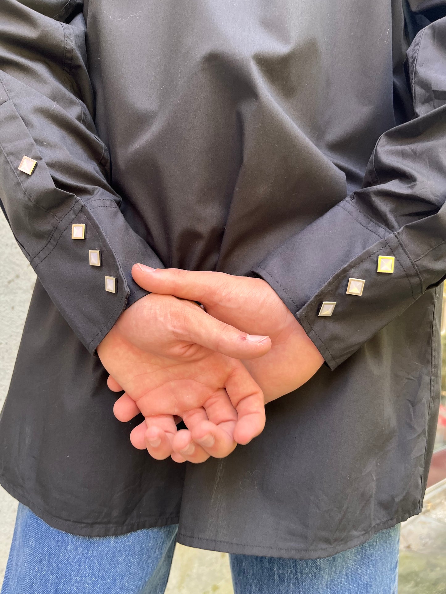 2000s White Horse Black Western Shirt