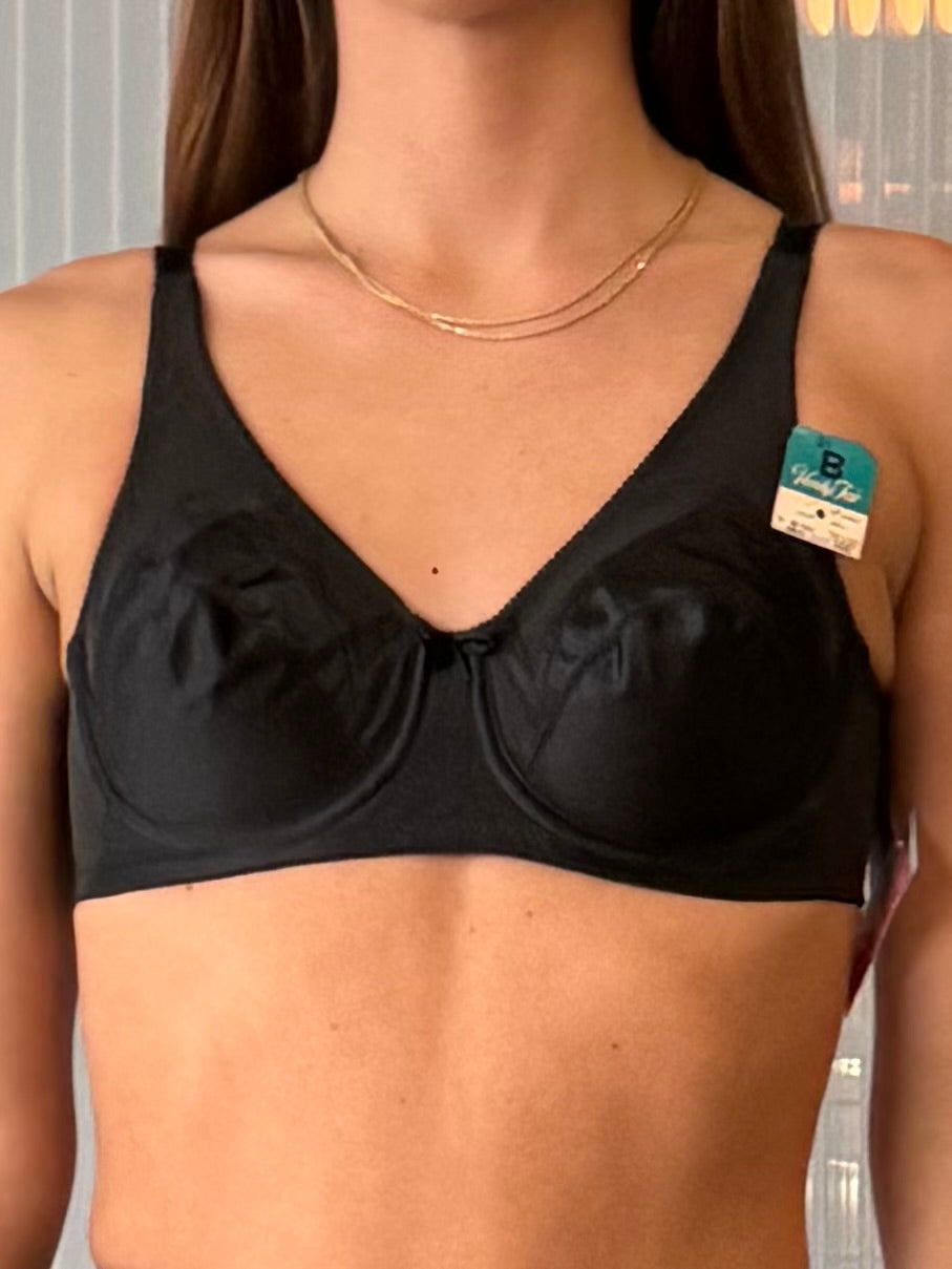 1980s Vanity Fair Black Bra