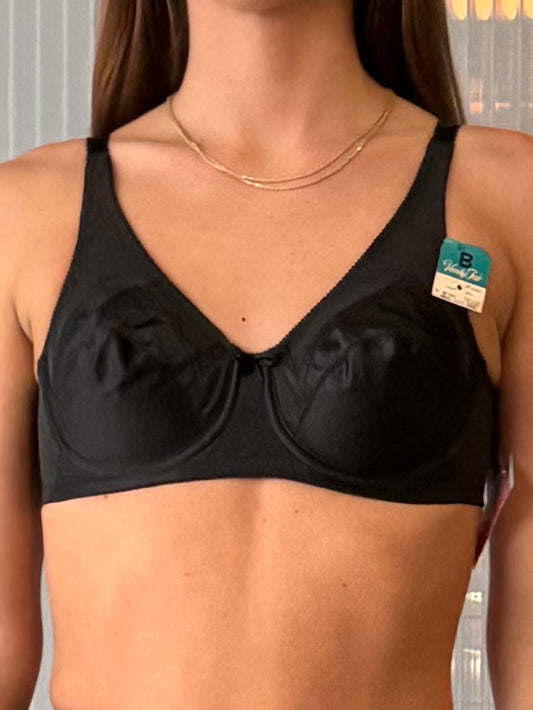 1980s Vanity Fair Black Bra