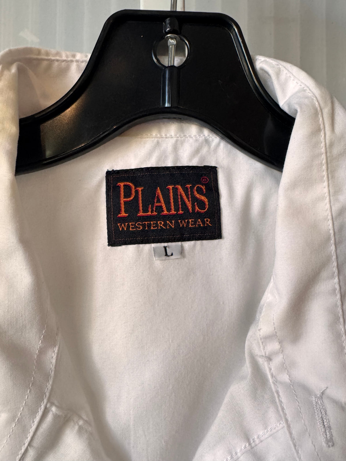 1990s White Western Pearl-Snap Shirt