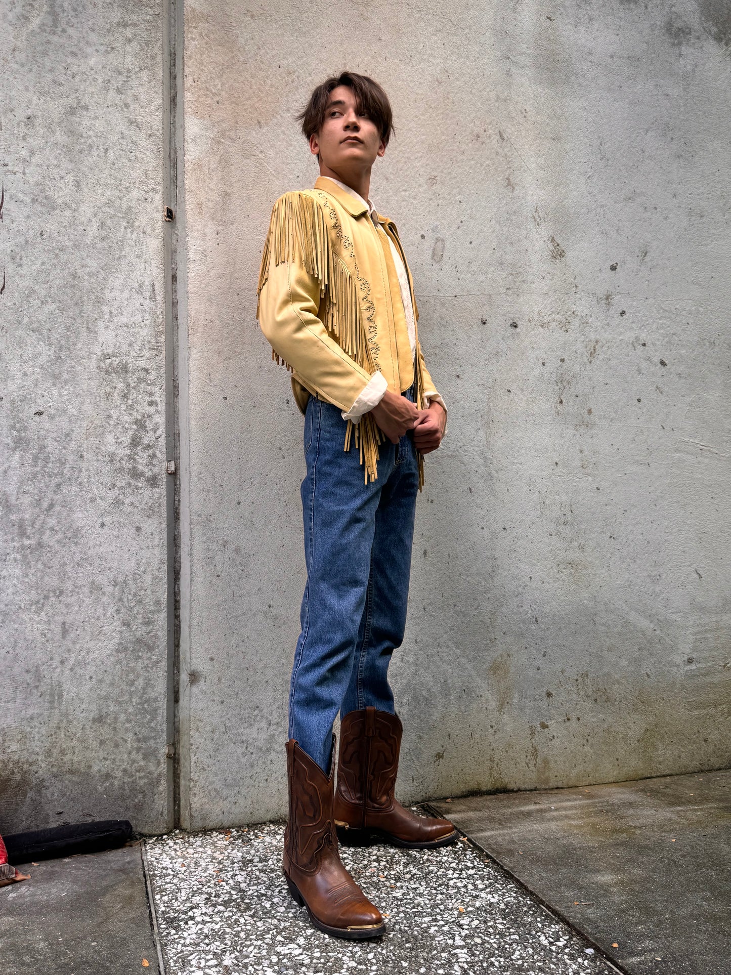 Y2K Vance Leathers Fringe Leather Jacket