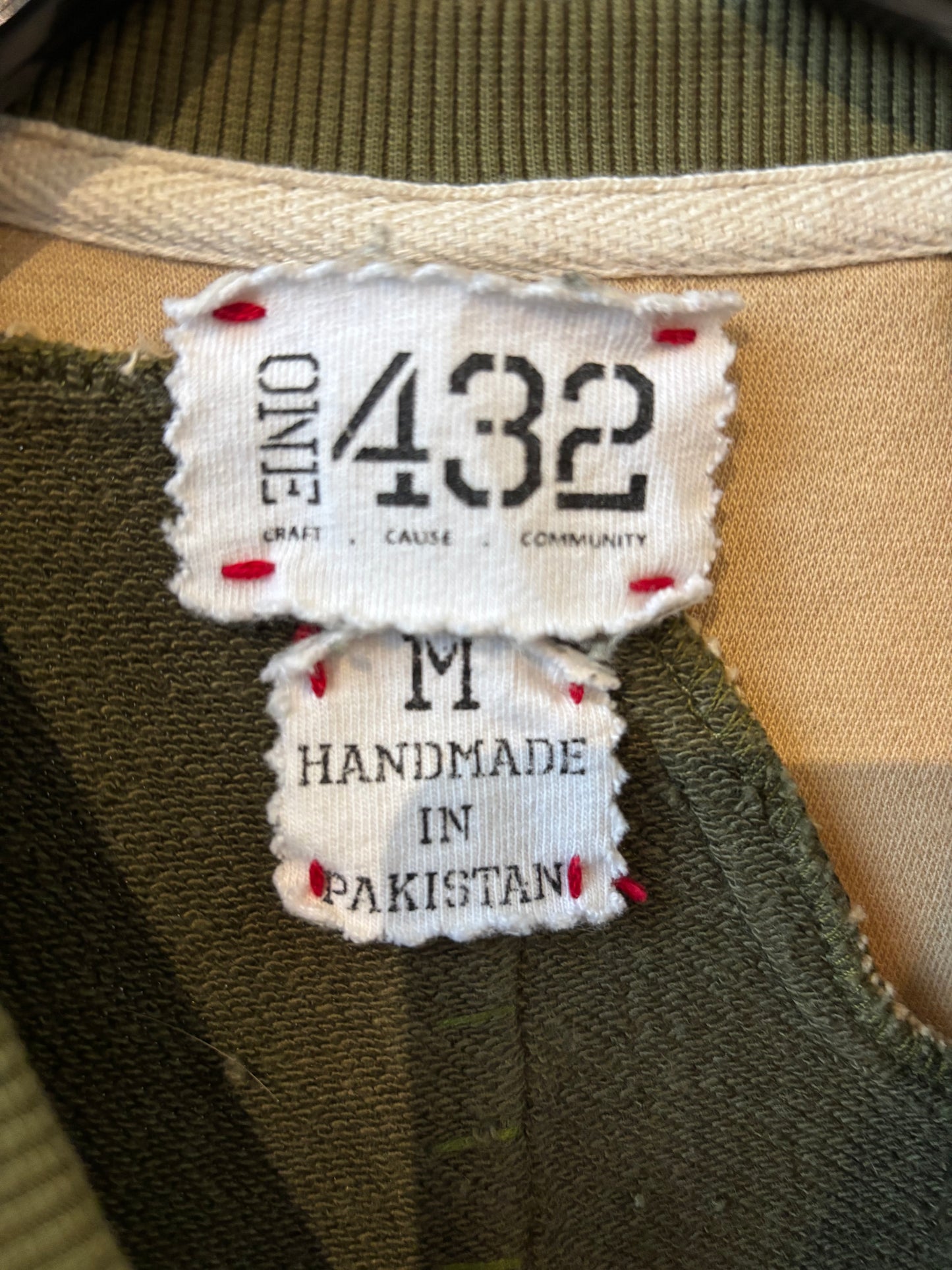 Handmade Camo Wide-Stitch Sweatshirt