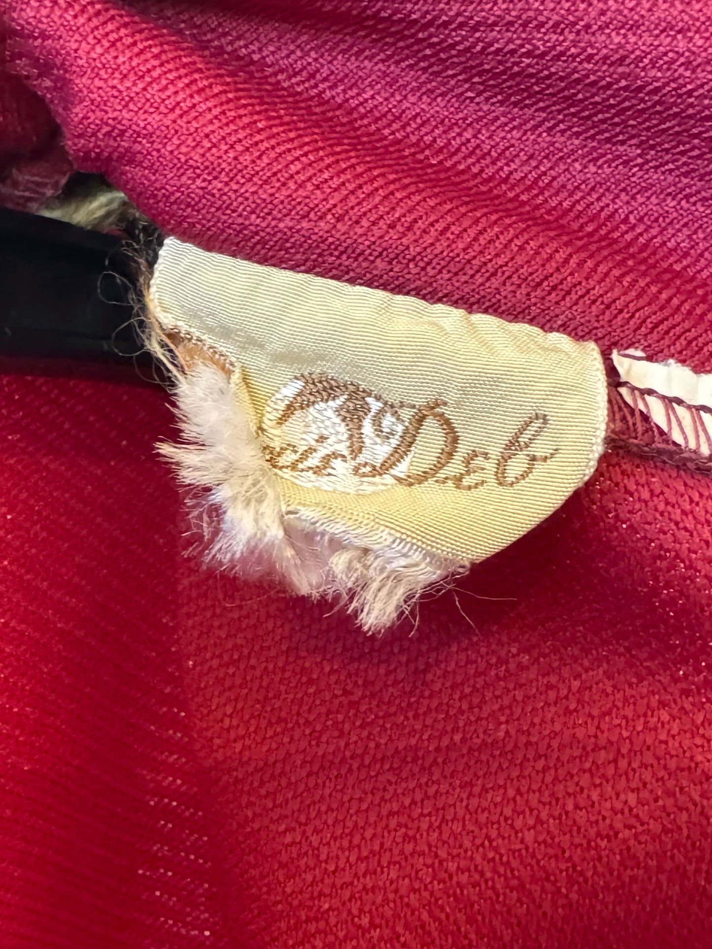 1960s Does 20s Raspberry Red Sleeveless Dress