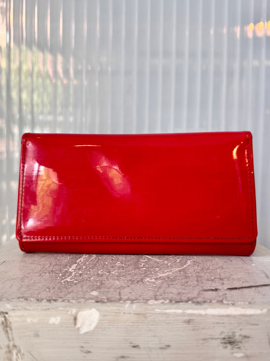 Red Patent Leather Wallet