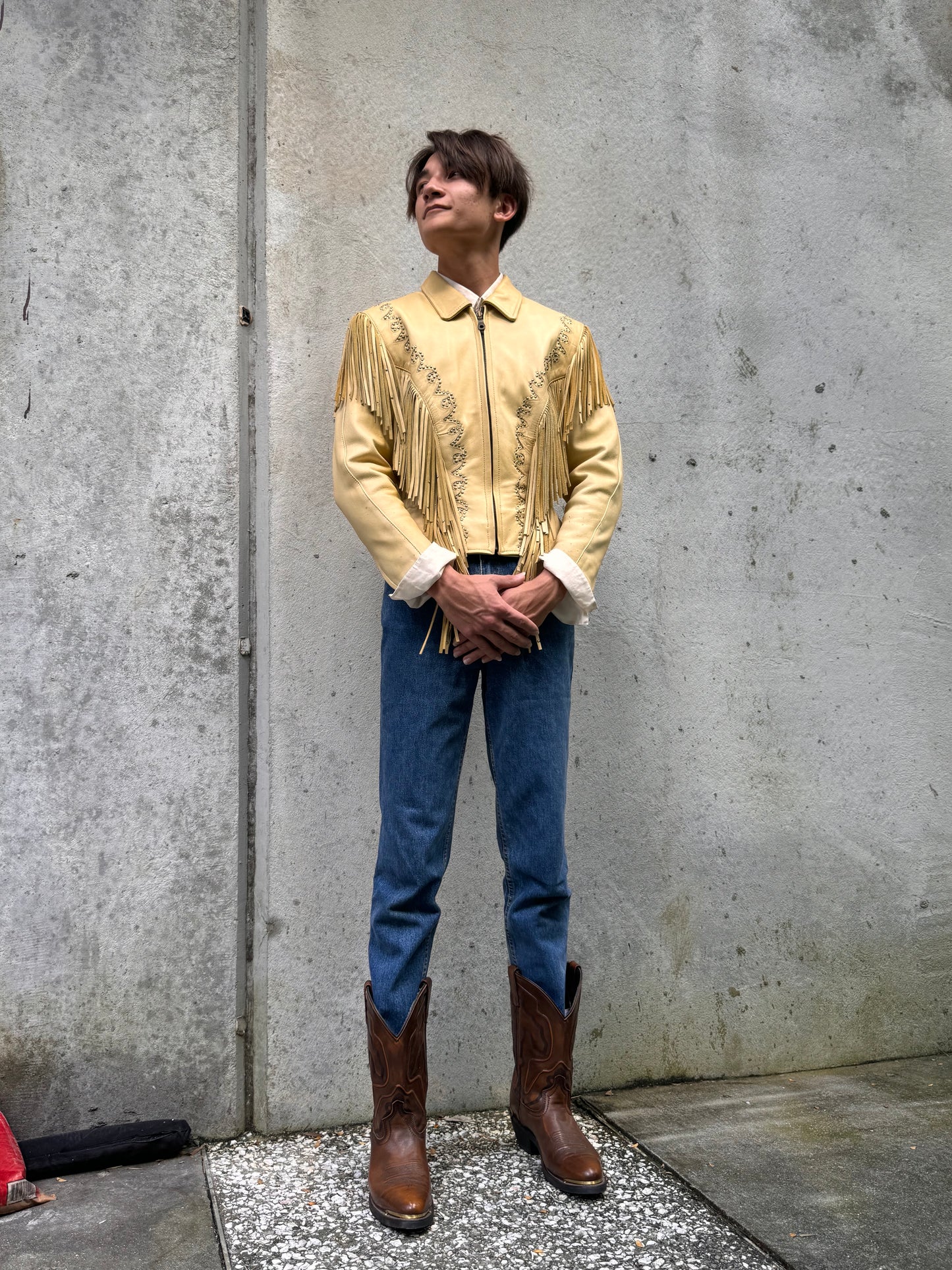 Y2K Vance Leathers Fringe Leather Jacket