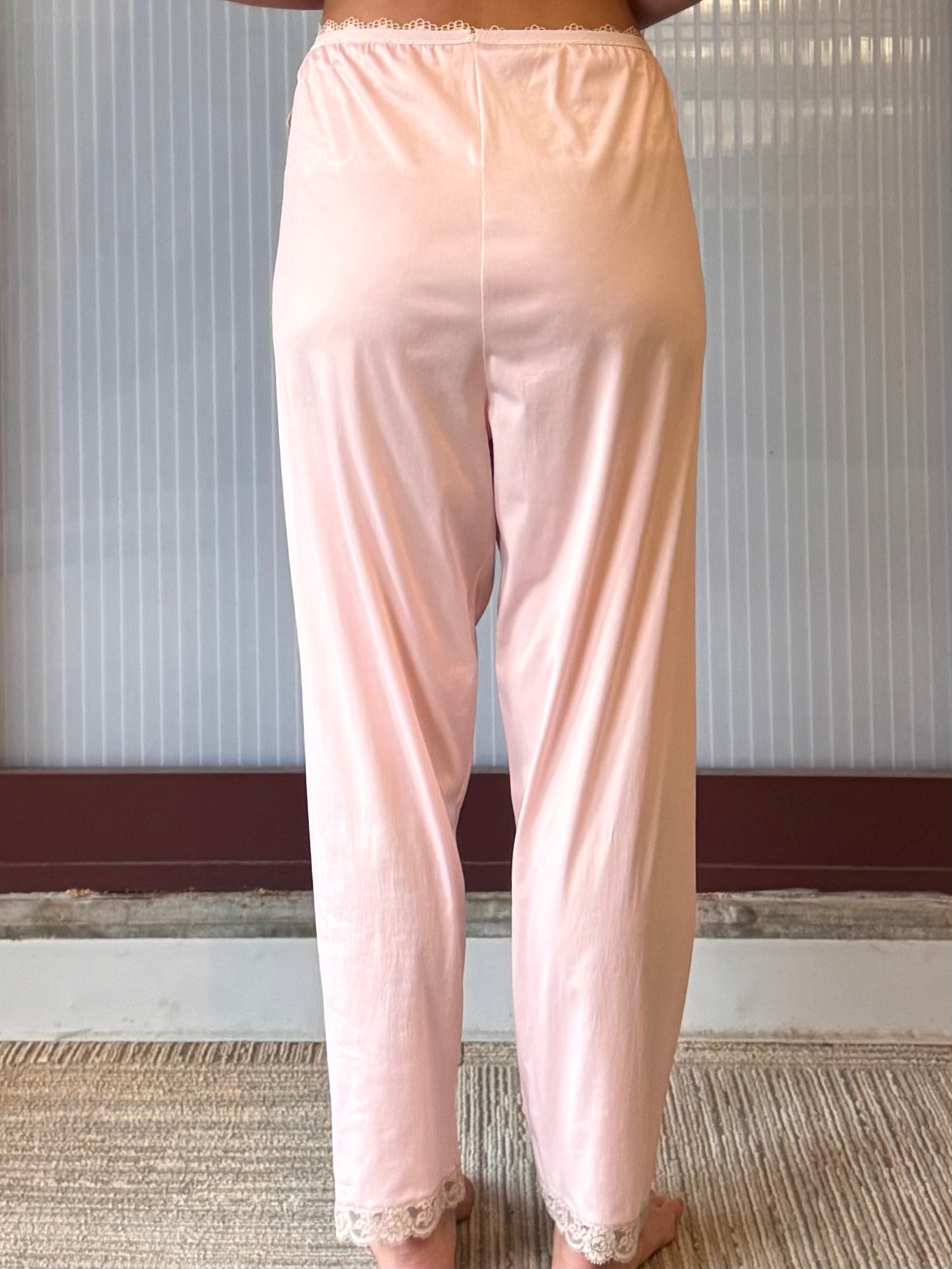1960s Pinehurst Pink Satin Pajama Pants