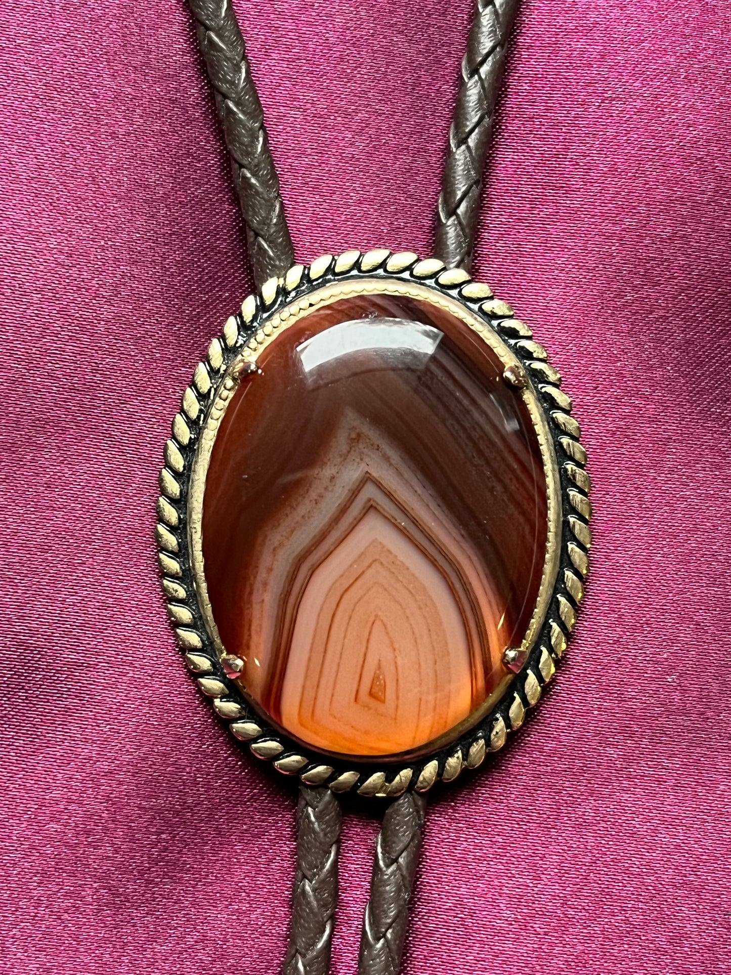 Brown Stone Bolo Tie