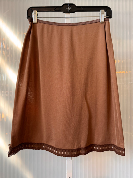 1960s Mocha Colored Skirt Slip