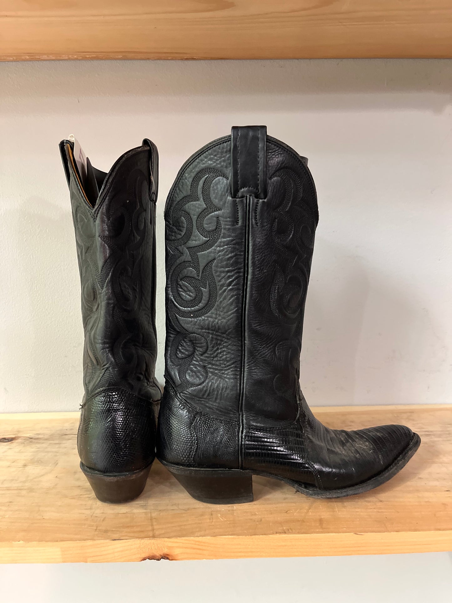 Nocona Black Leather Boots
