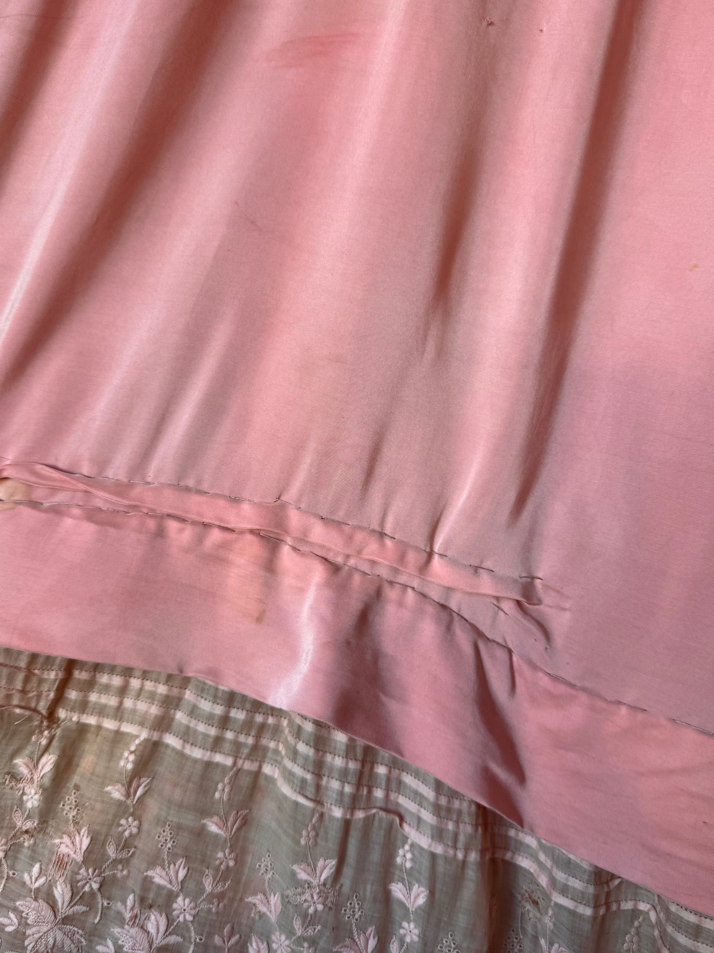 1950s Embroidered Pink Slip