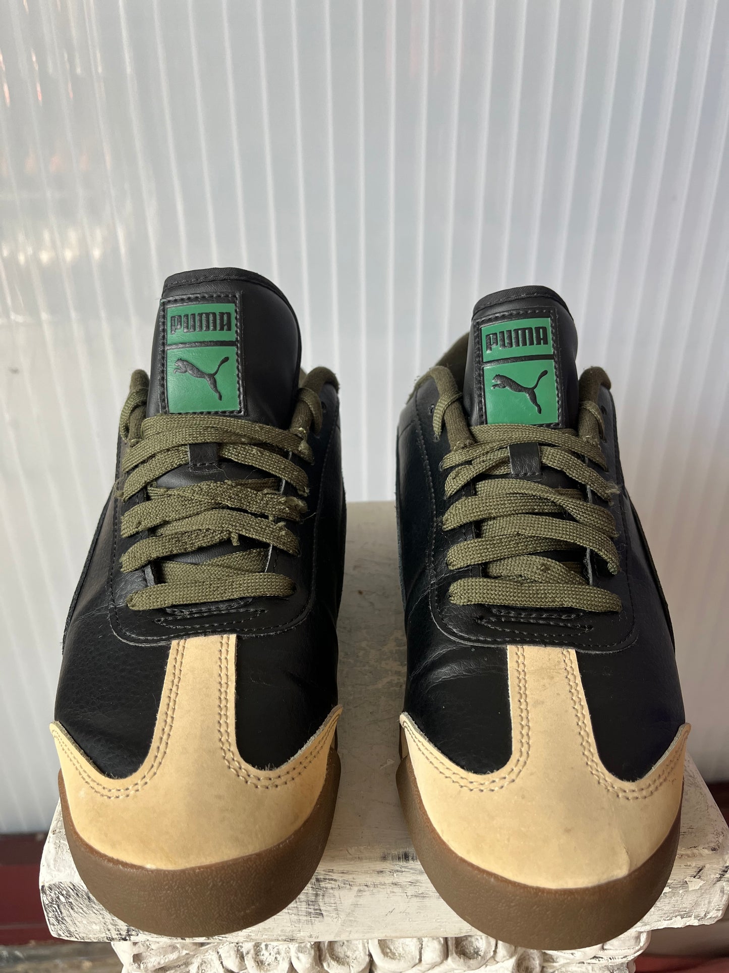 Puma Roma 70s Black/Psych Green Sneakers