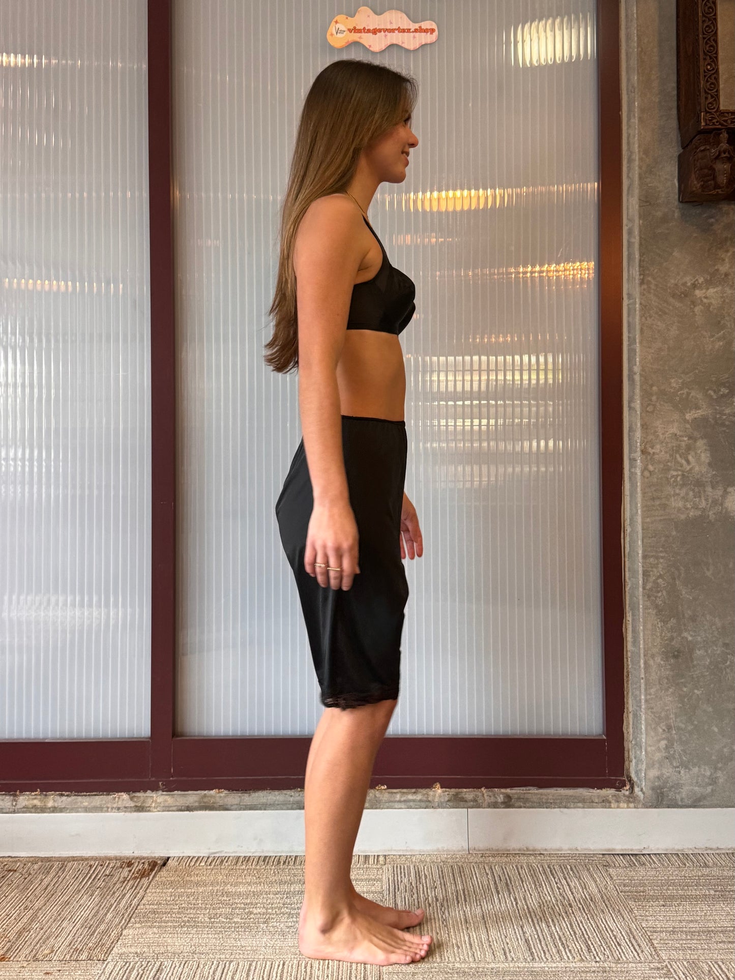 1950s Heiress Black Slip Shorts