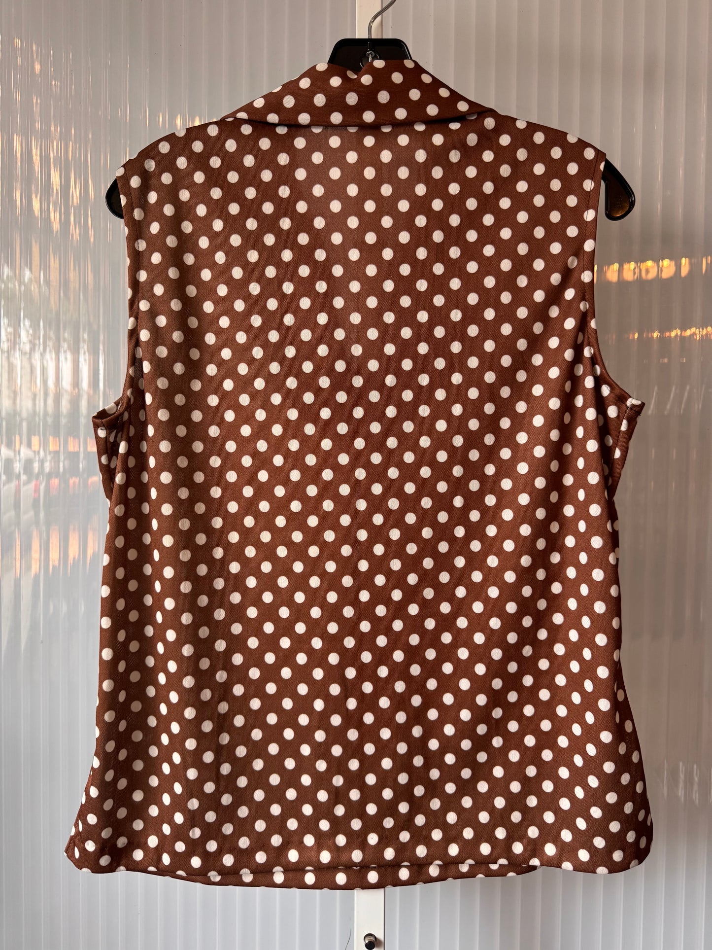 1960s Brown Polka Dot Blouse
