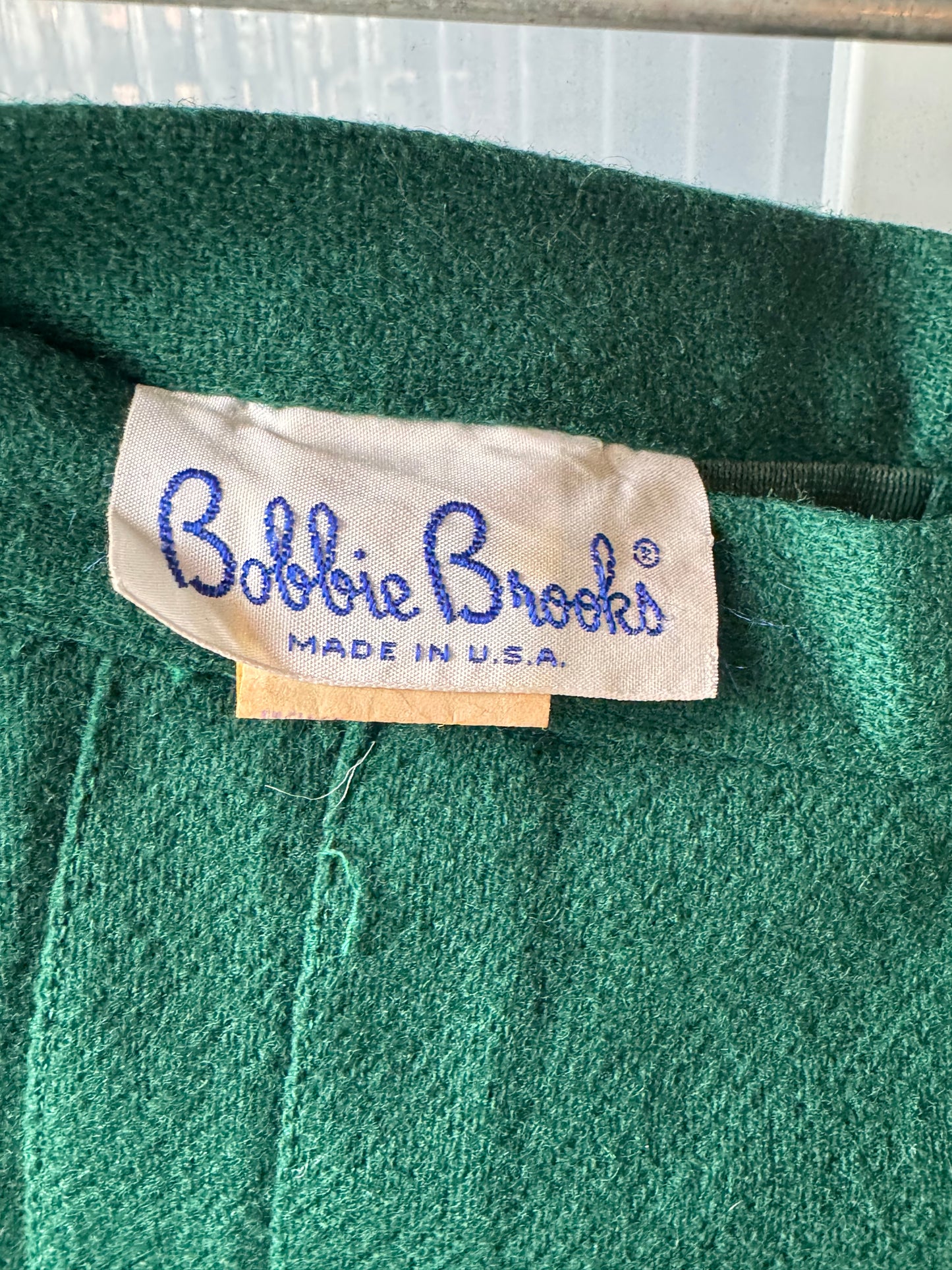1970s Forest Green Pleated Wool Skirt