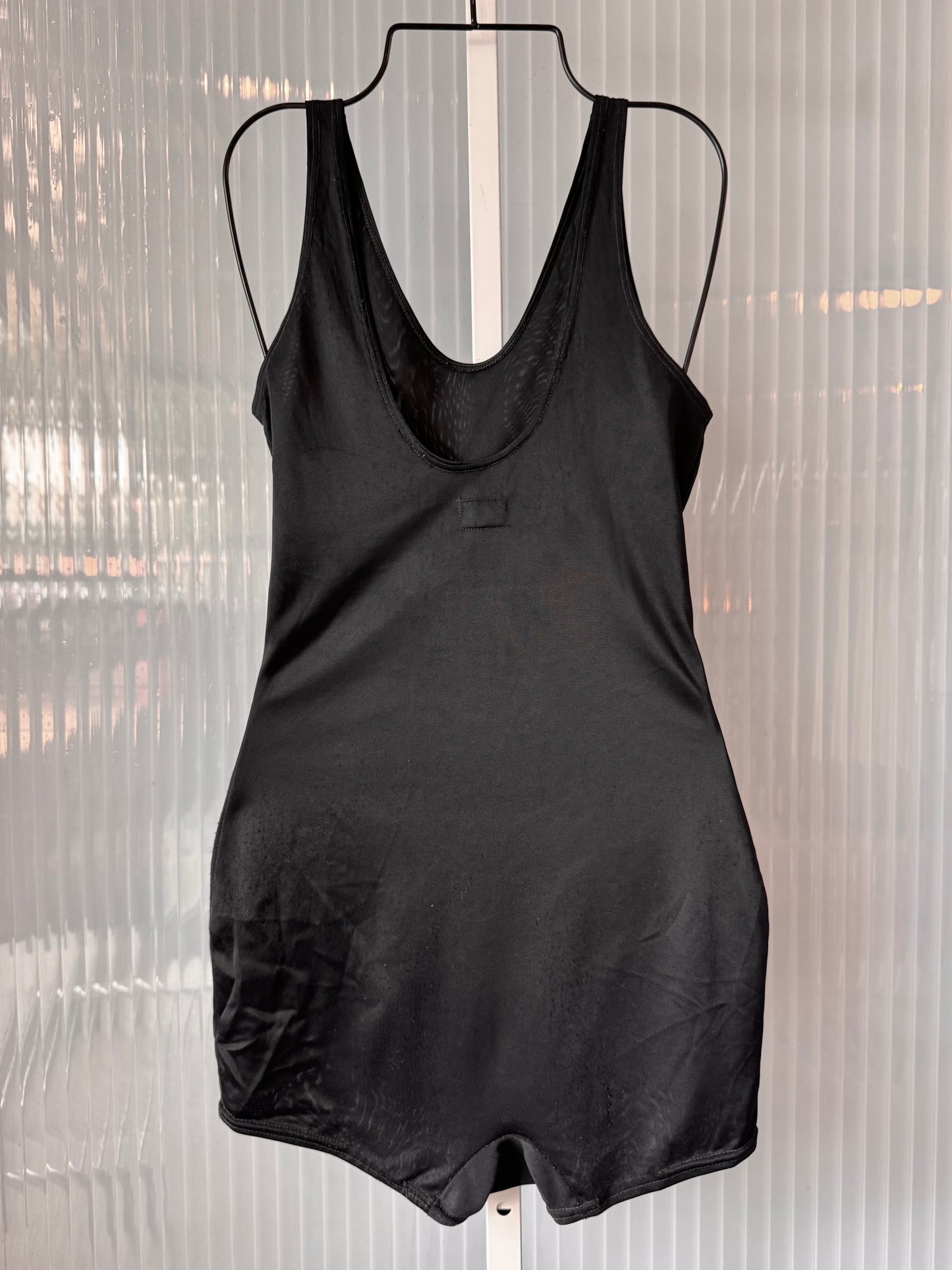 1960s Black One Piece Swim Suit