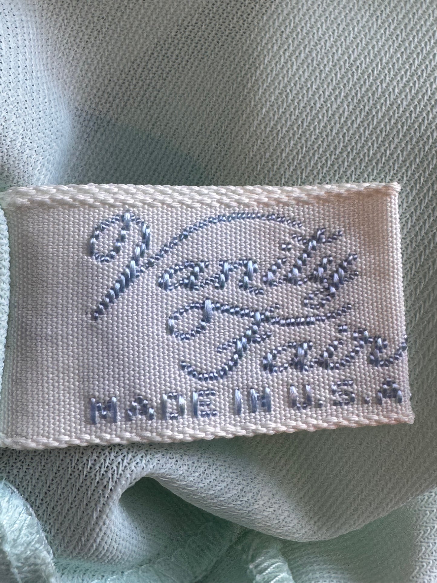 Mint Green Skirt Slip w/ Lace Hem