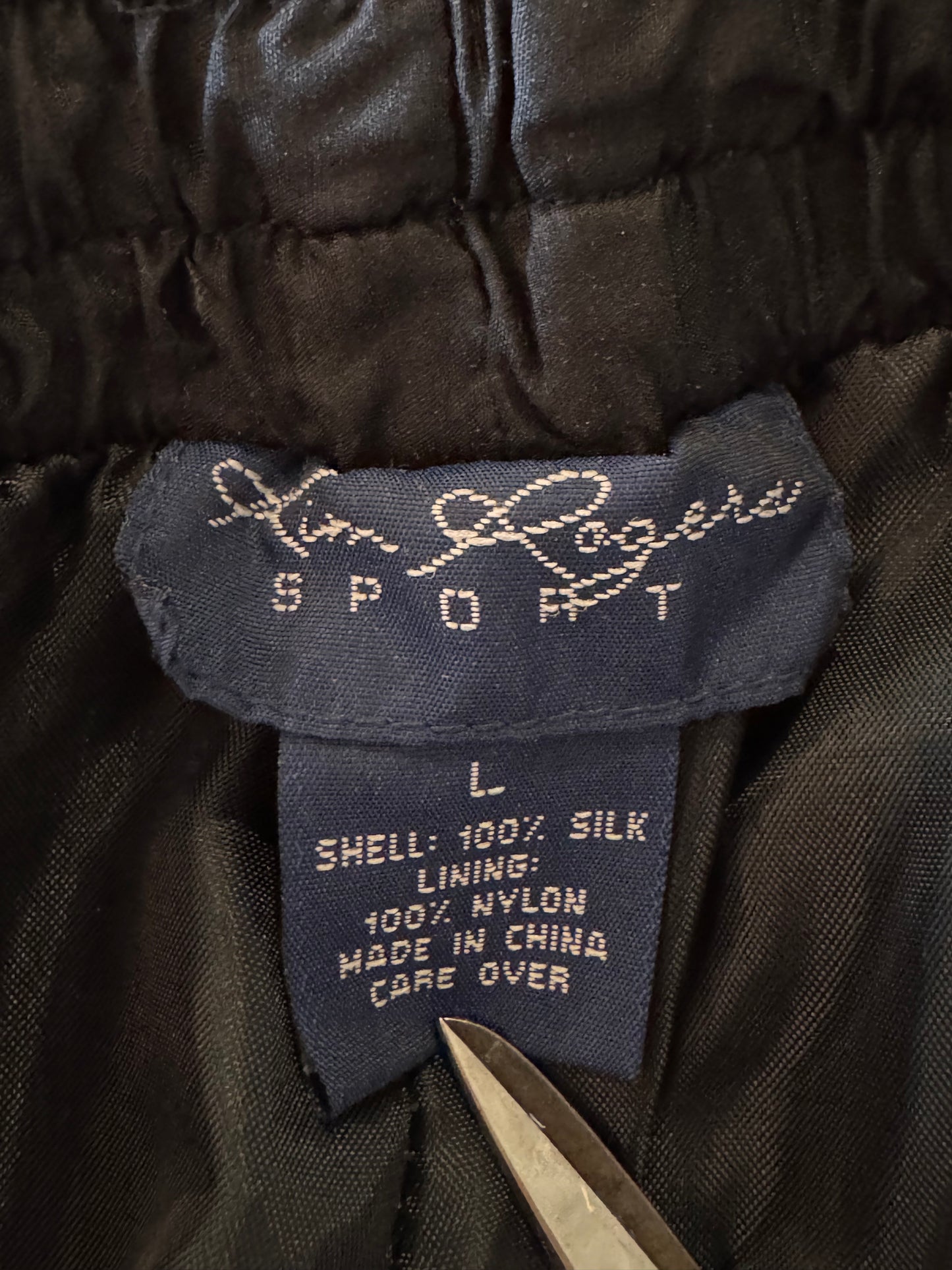 1990s Black Parachute Pants