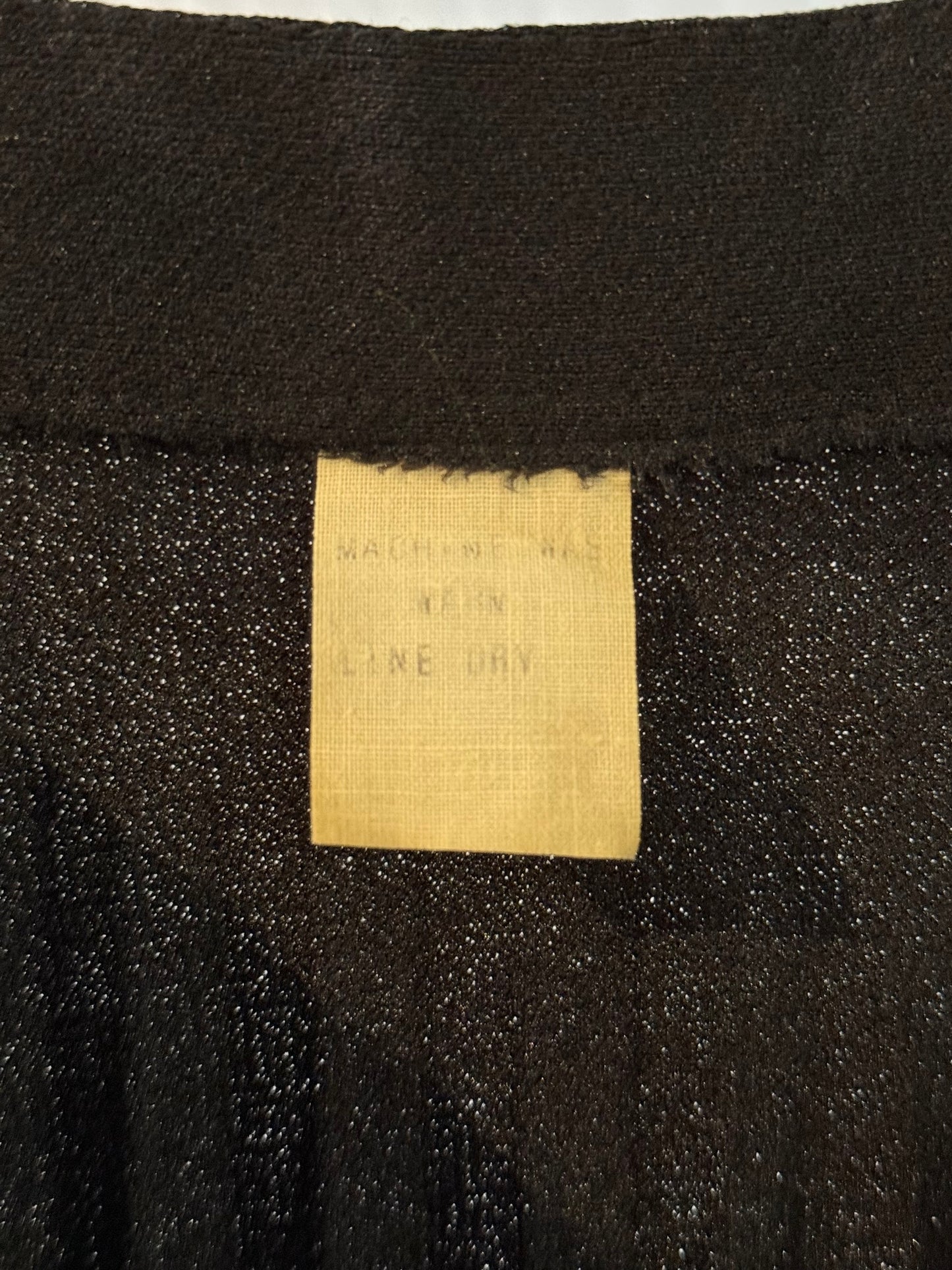 1970s Black Pleated Maxi Skirt