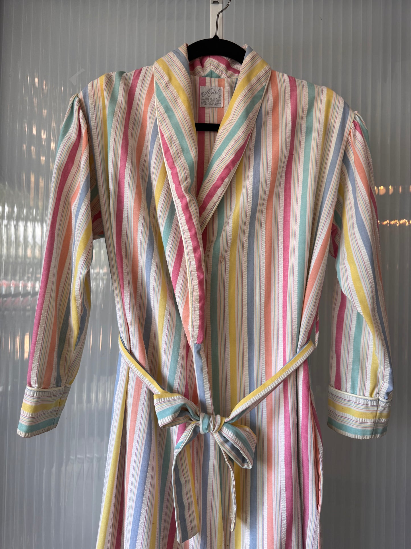 1960s Pastel Striped Robe