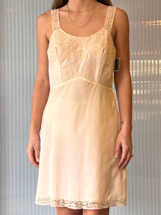 1960s B. Altman & Co. Cream Pink Slip