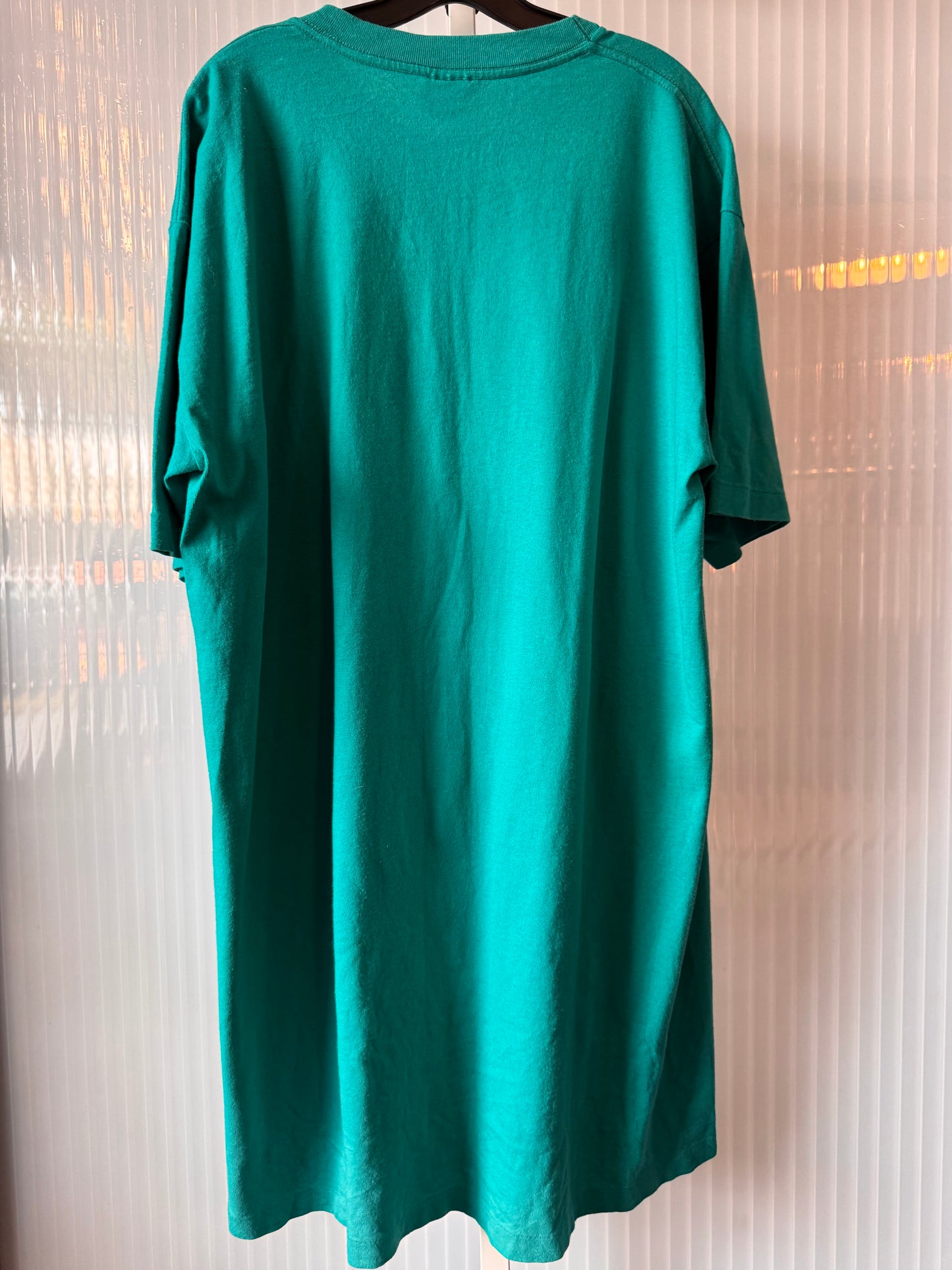 1980s Puppy Patterned Teal T-Shirt