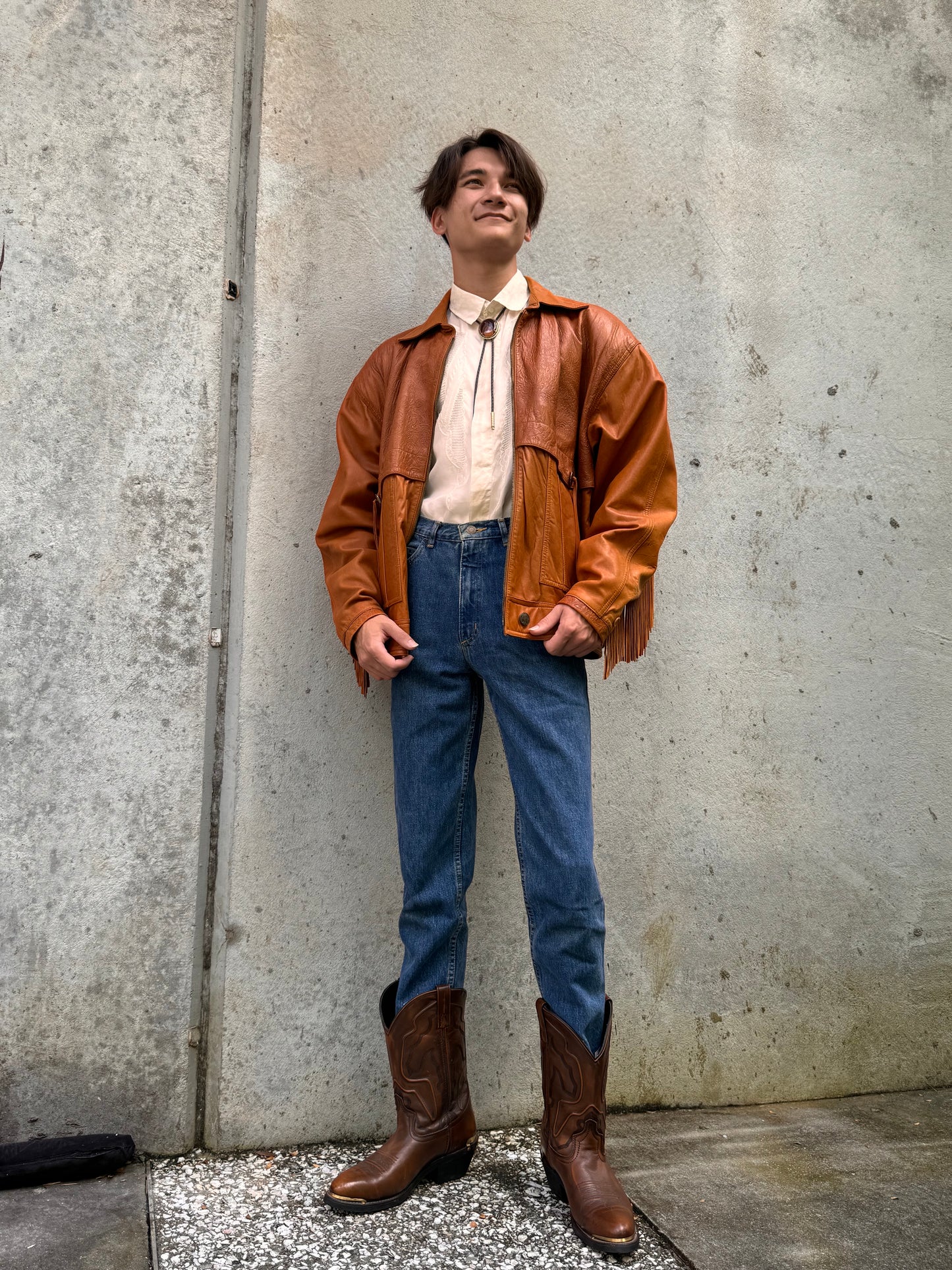 1980s M. Julian Leather Fringe Jacket