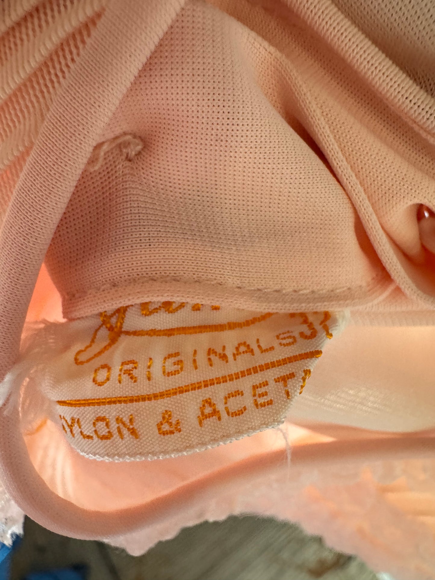 1960s Sheer Pink Ruffled Pin-tuck Blouse