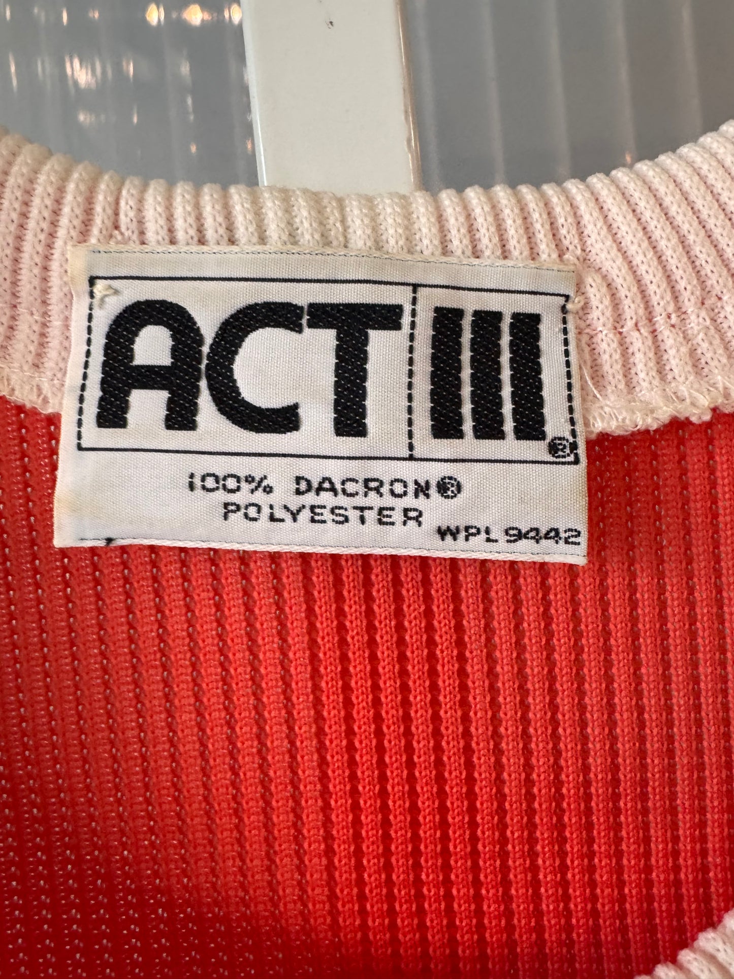 1980s Tangerine & White Tank Top