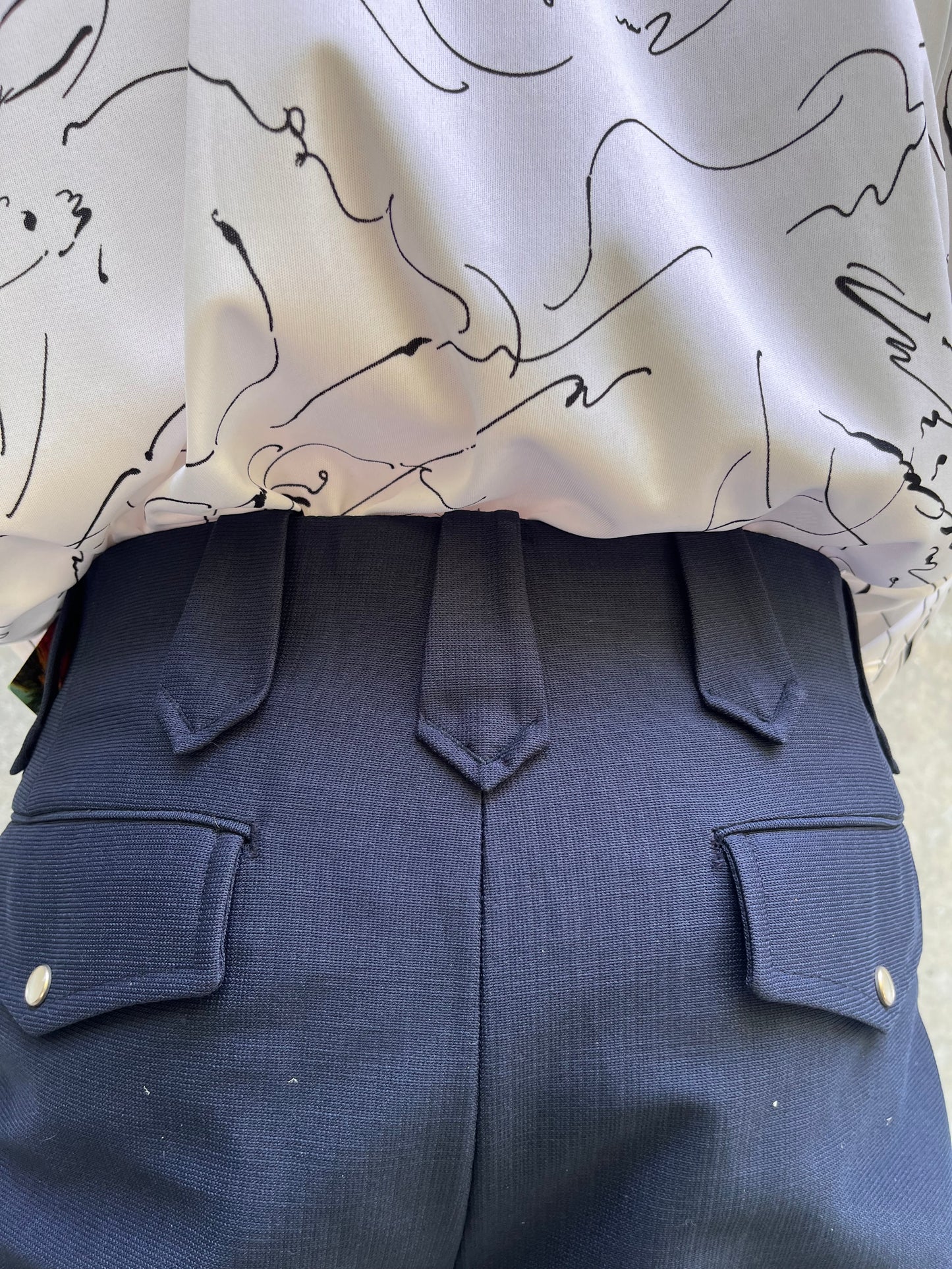 1970s Tregus Westwear Navy Blue Leisure-suit Trousers