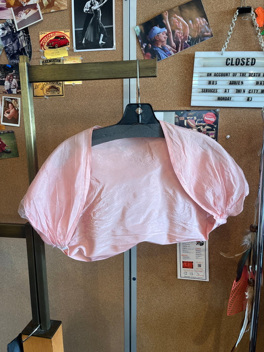 1950s Pink Prom Dress Capelet