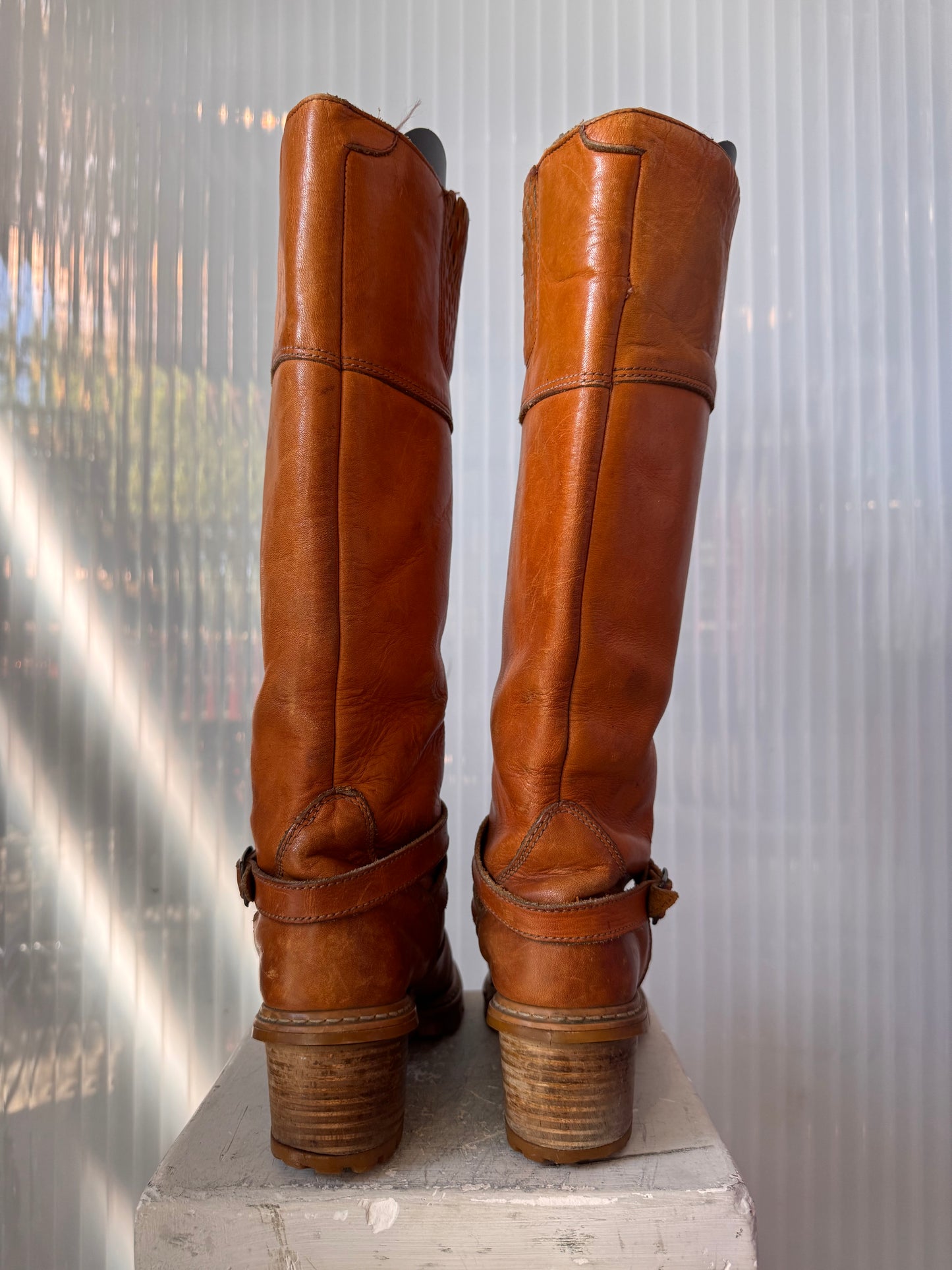 Rosita Brown Leather High Boots