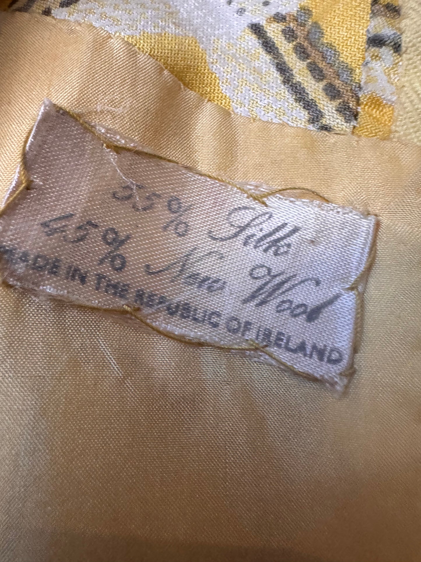 1960s Yellow Windowpane Dress