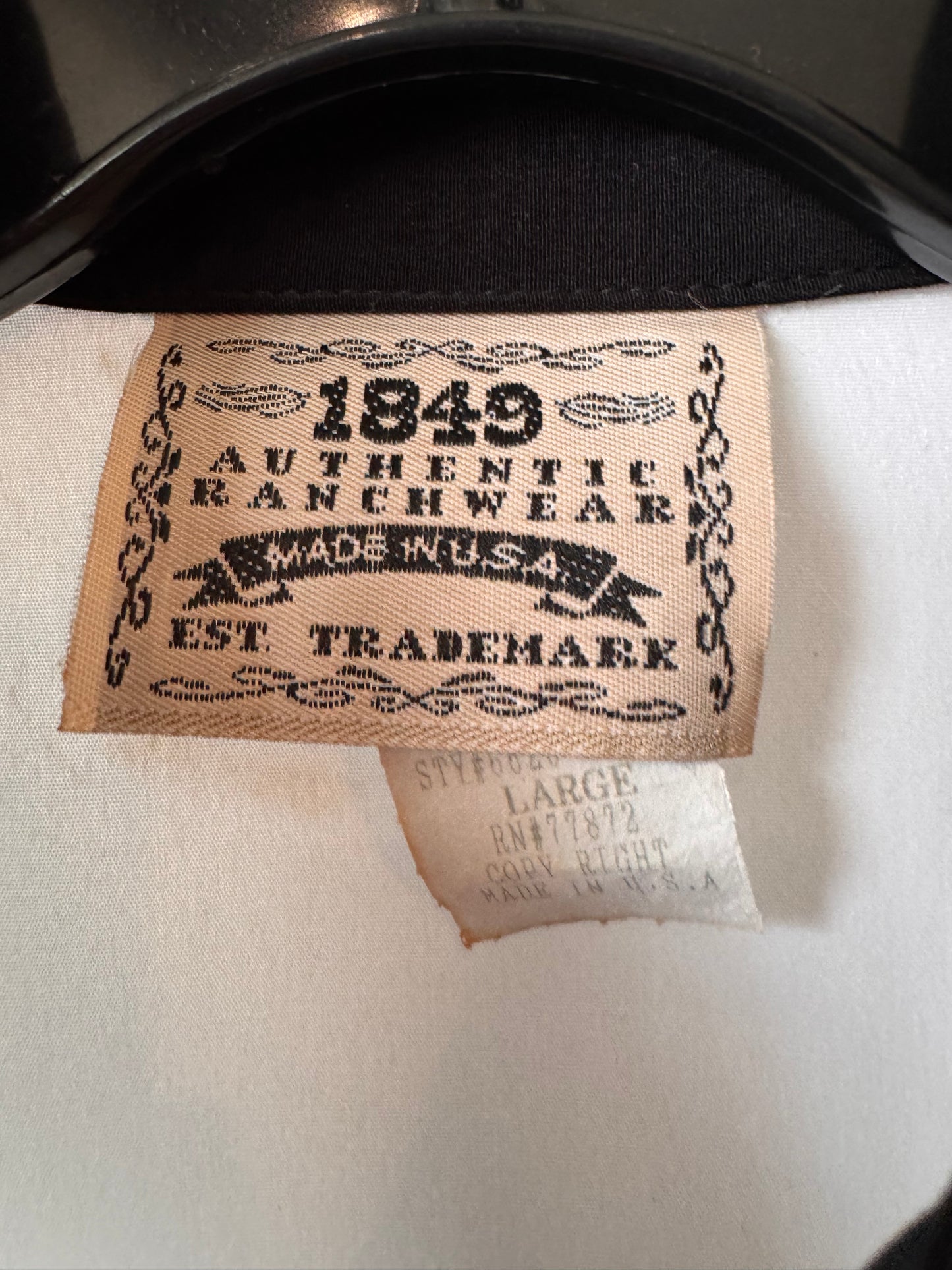 1990s Rhinestone Black & White Western Shirt