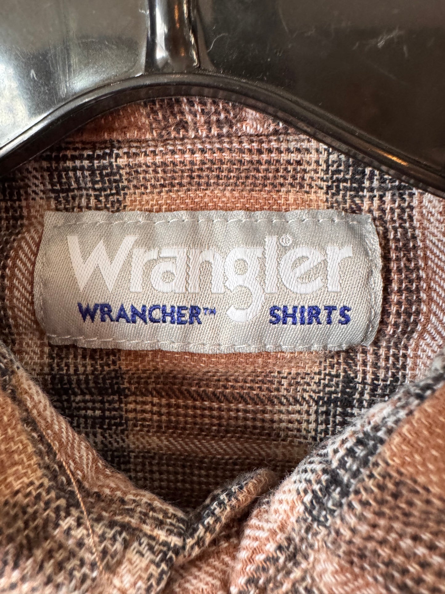 2000s Brown Plaid Flannel Western Shirt