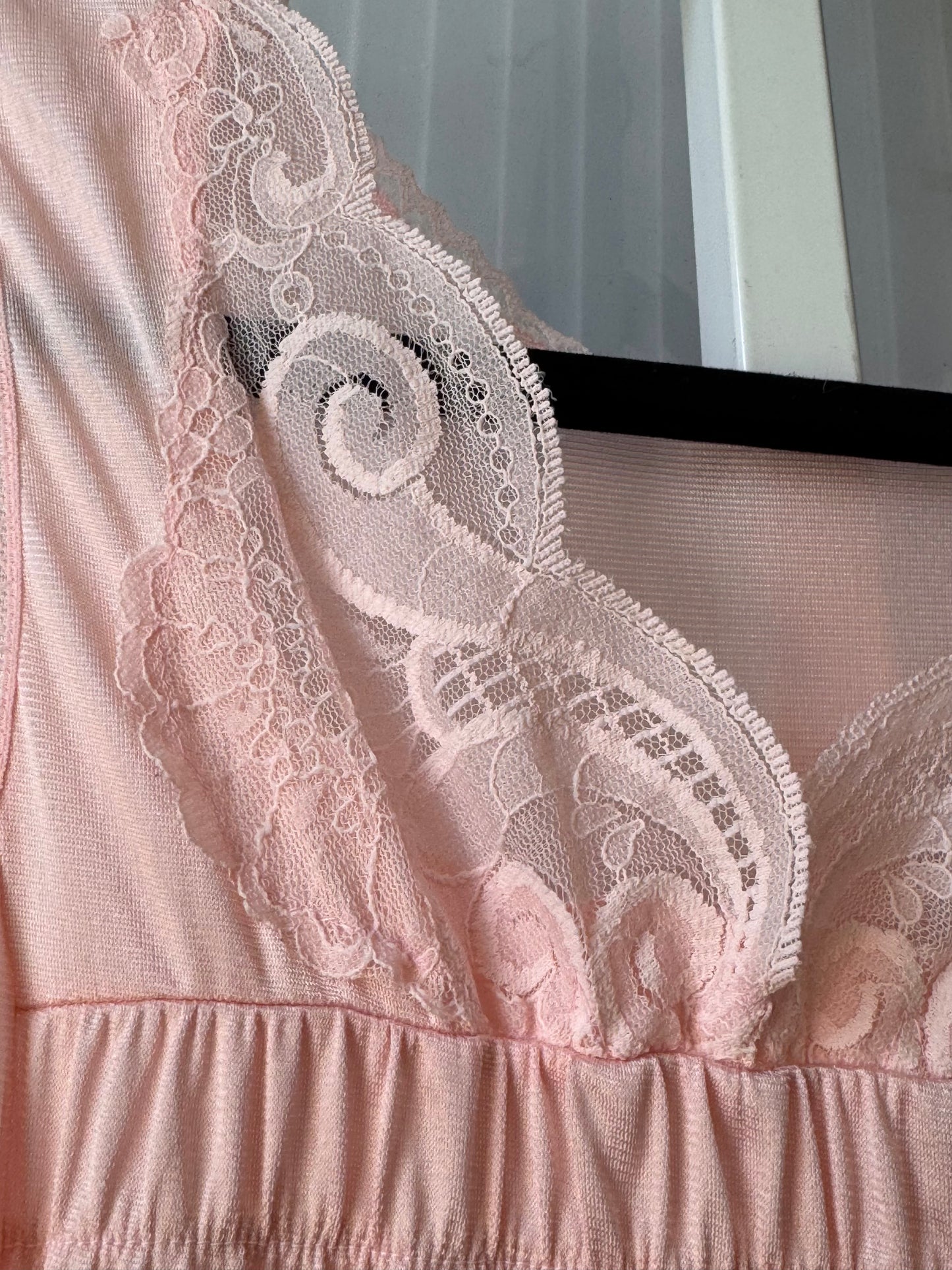 1970s Pink Smocked Nightgown