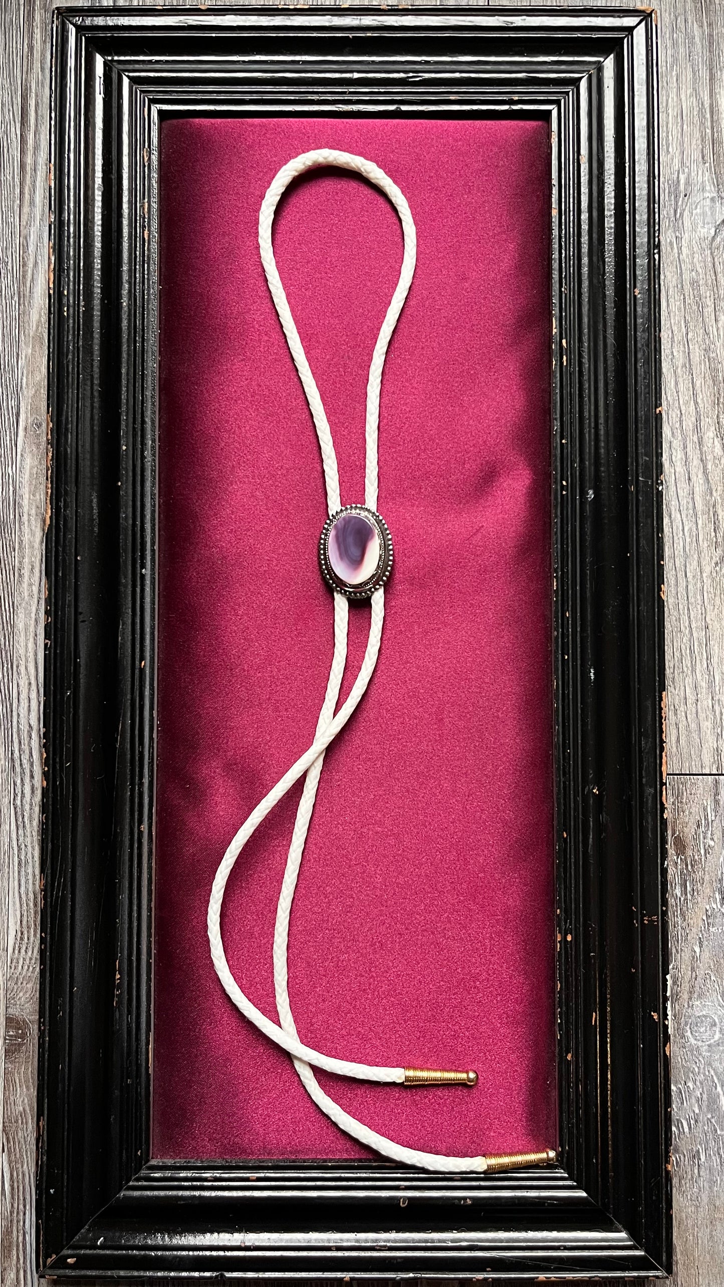 Purple & White Stone Bolo Tie