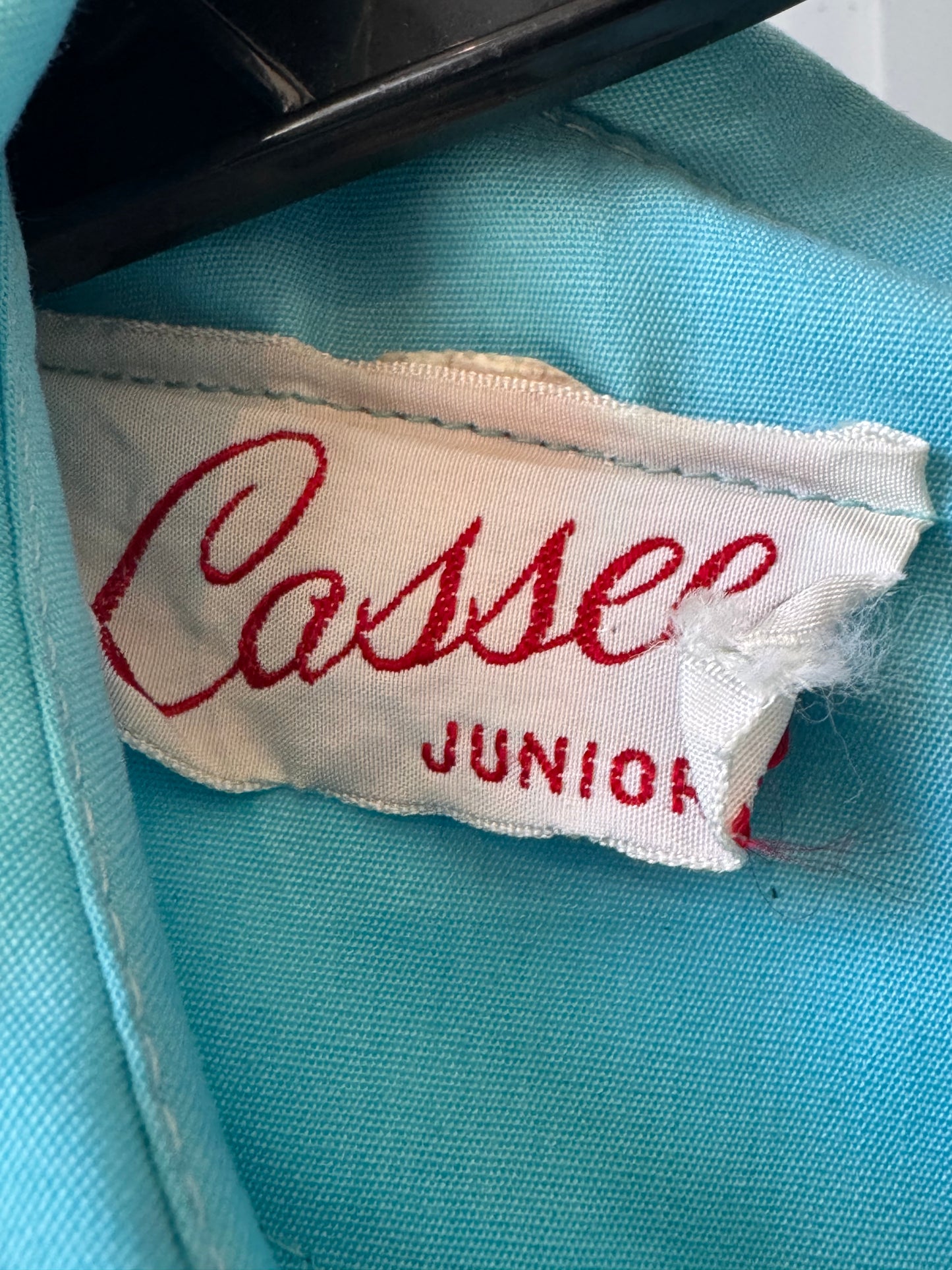 1960s Collared Blue Shift Dress
