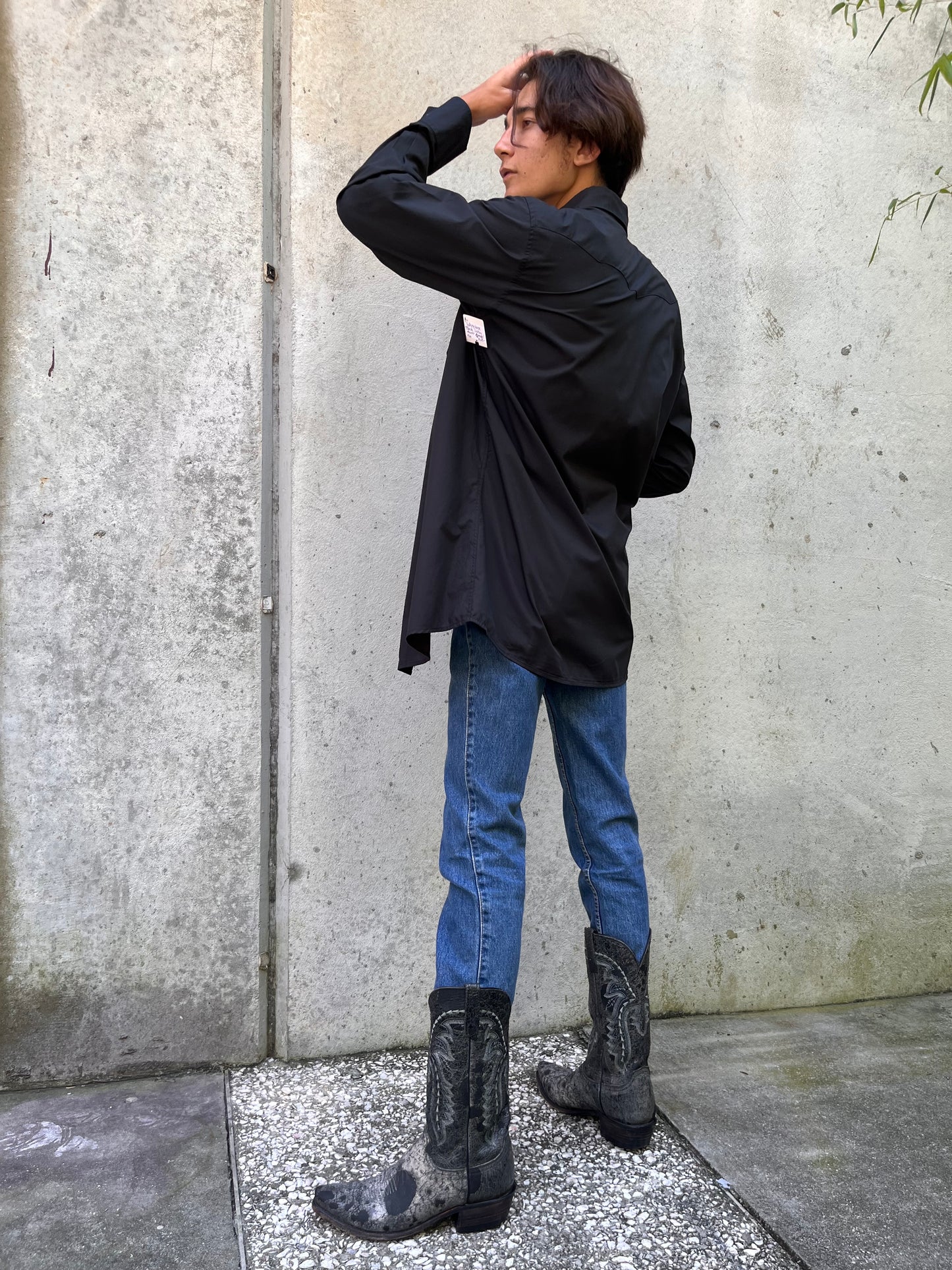 2000s White Horse Black Western Shirt