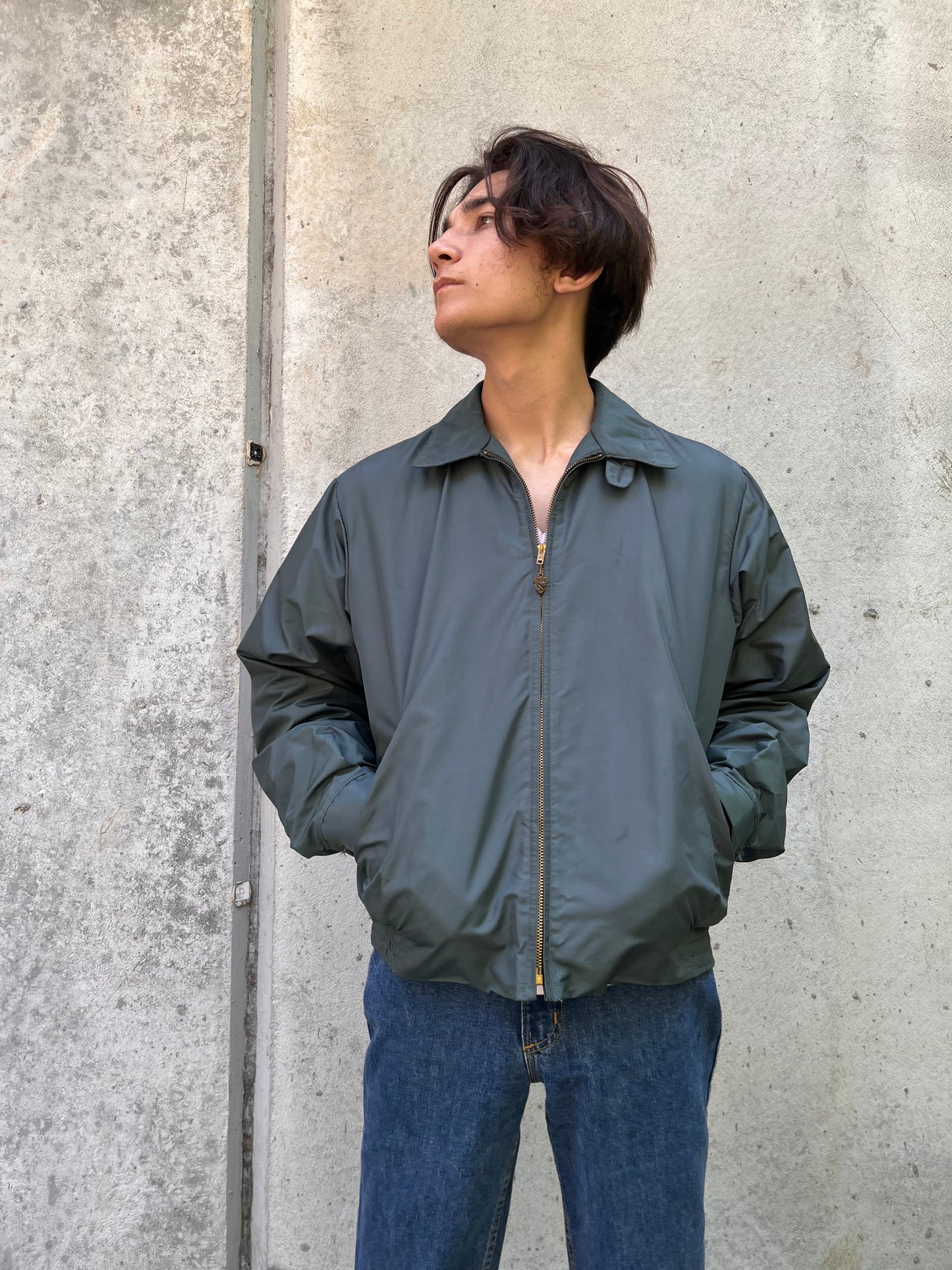 1960s McGregor Nylon Anti-Freeze Grey-Green Jacket