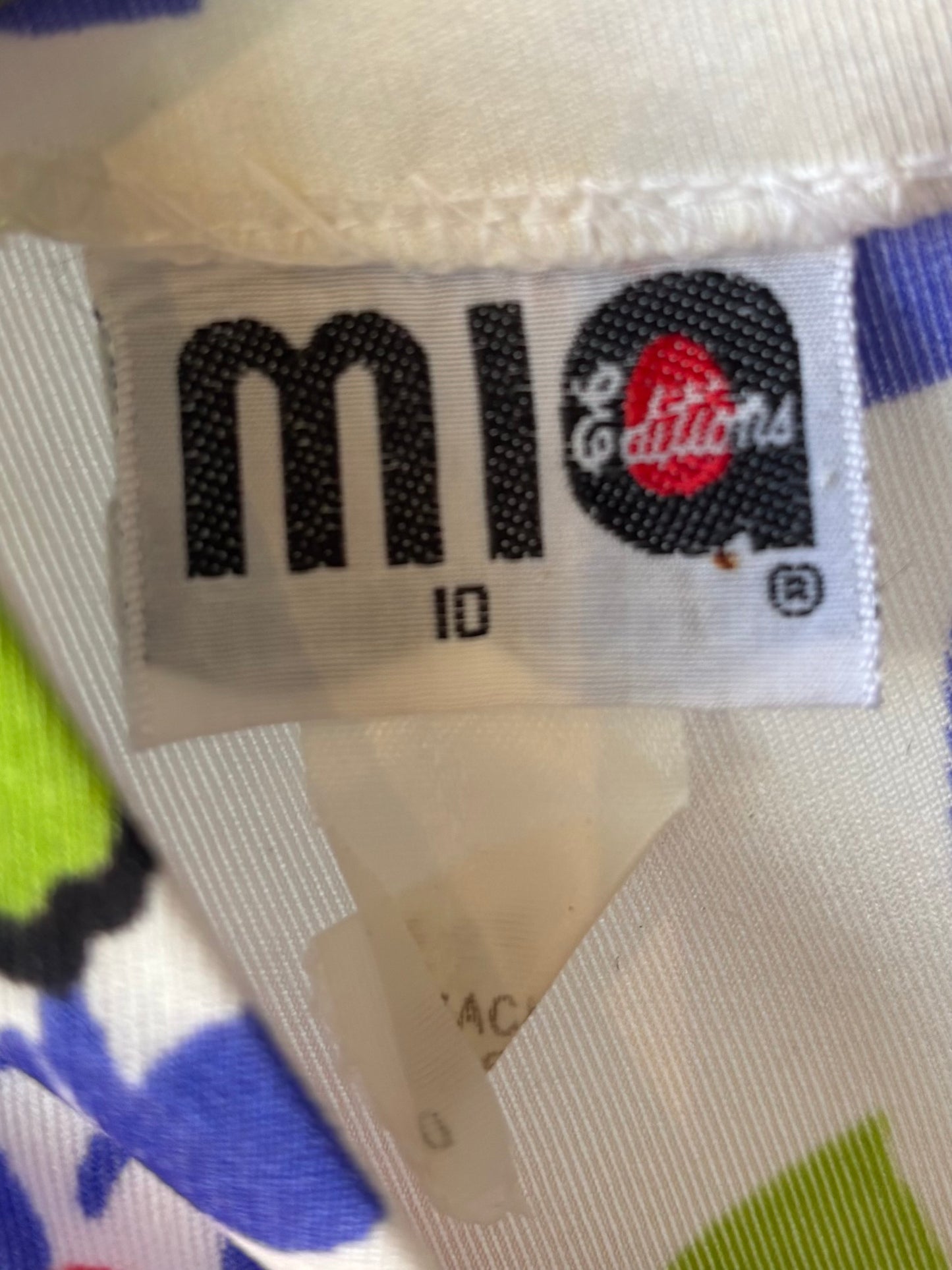 1960s White Floral Dress