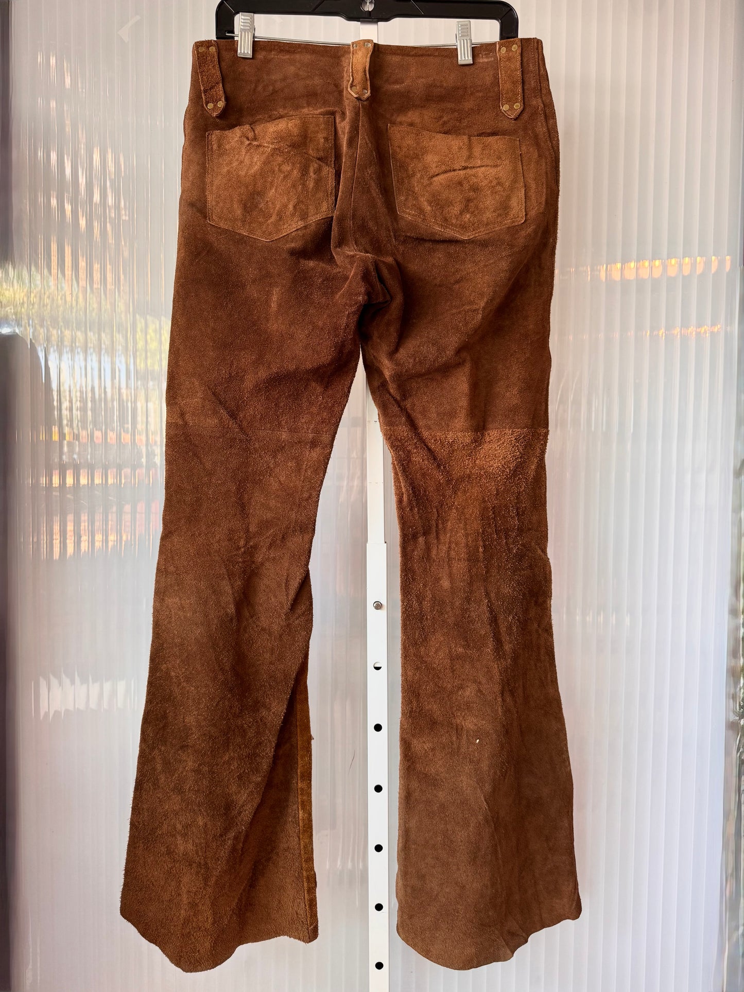 1970s Dark Brown Suede Pants